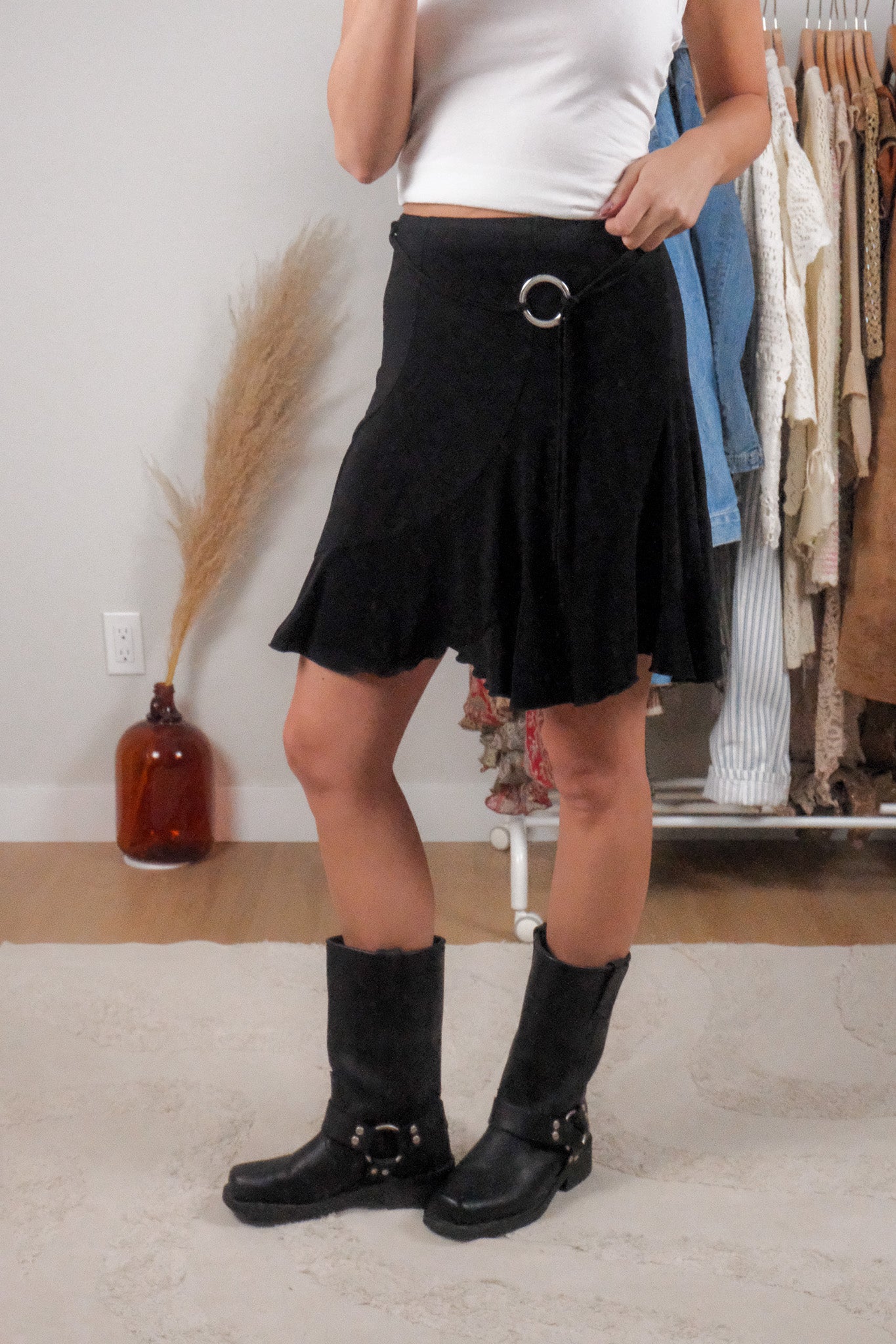 Made in Canada x Vintage x Belted Skirt (S/M)