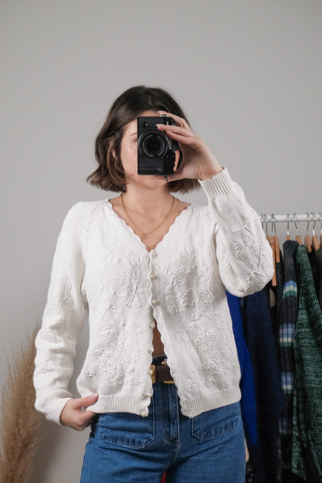 Vintage x Embroidered Cardigan (S/M)