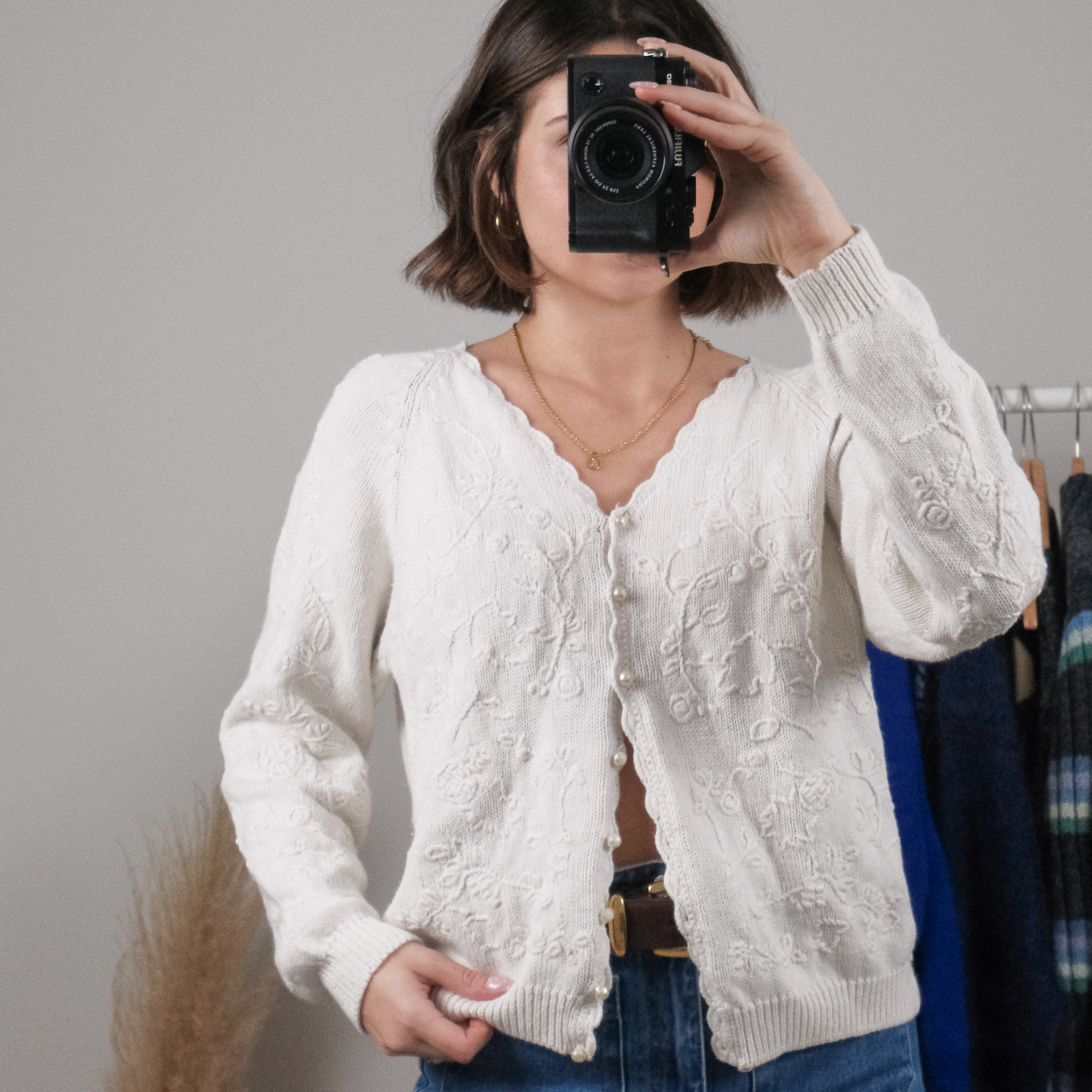 Vintage x Embroidered Cardigan (S/M)