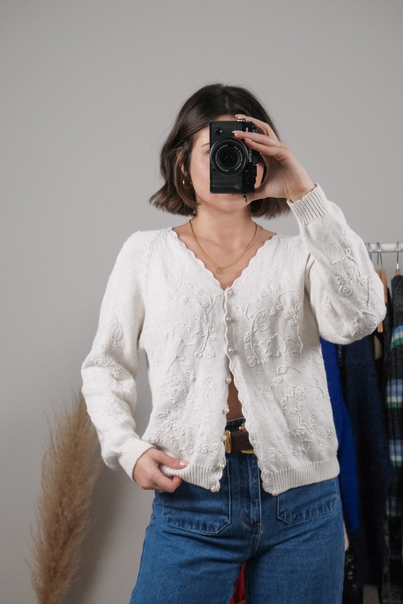 Vintage x Embroidered Cardigan (S/M)