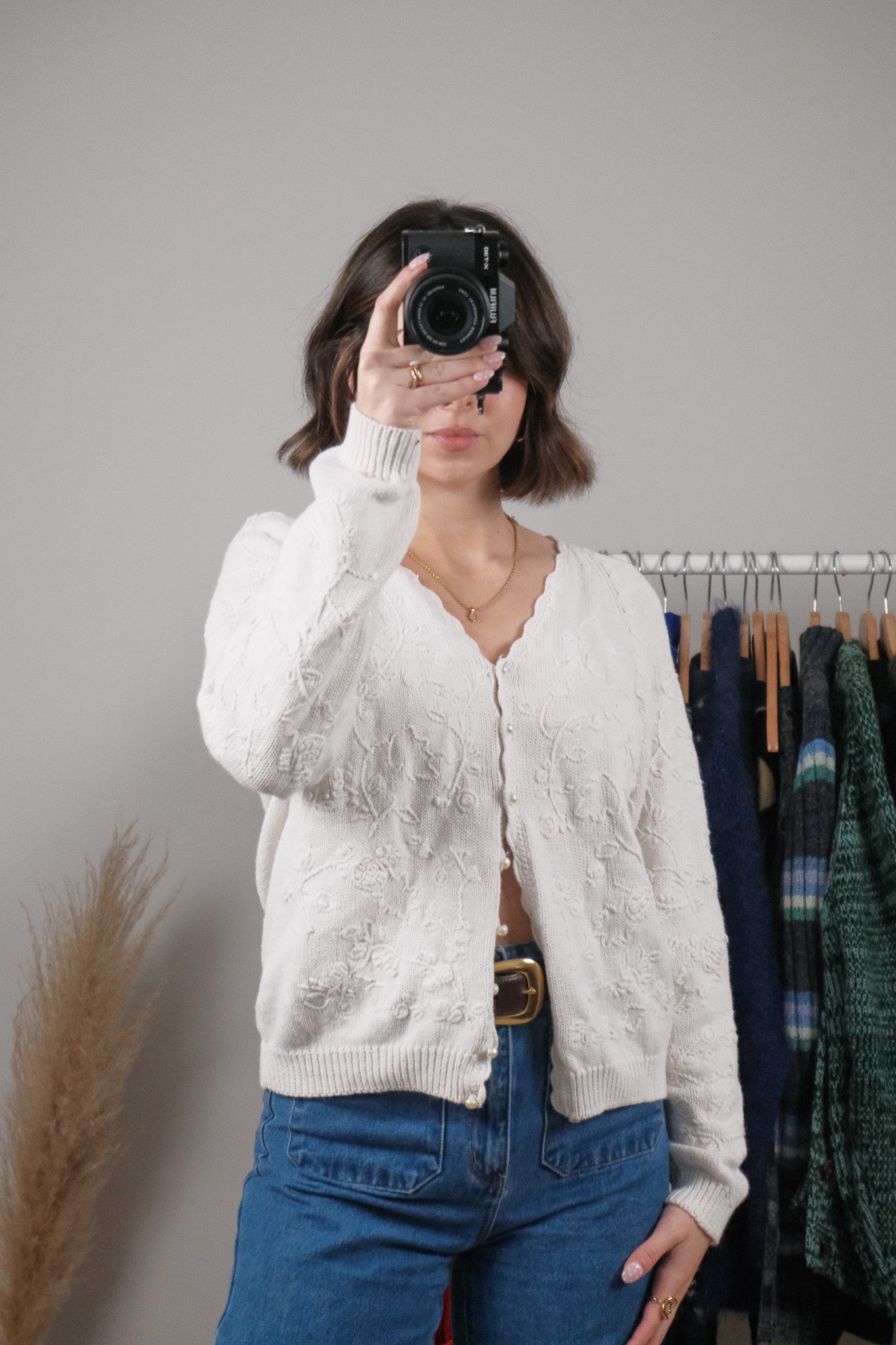 Vintage x Embroidered Cardigan (S/M)