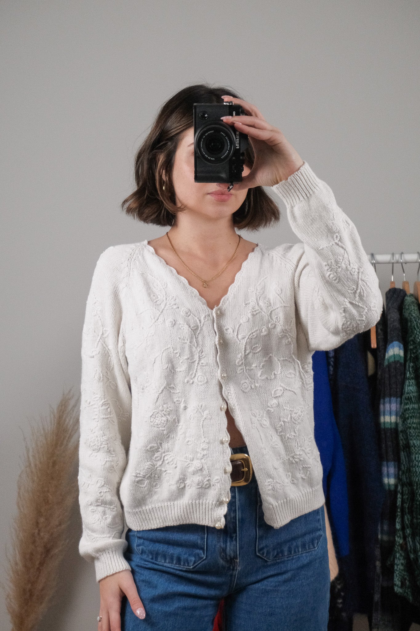 Vintage x Embroidered Cardigan (S/M)