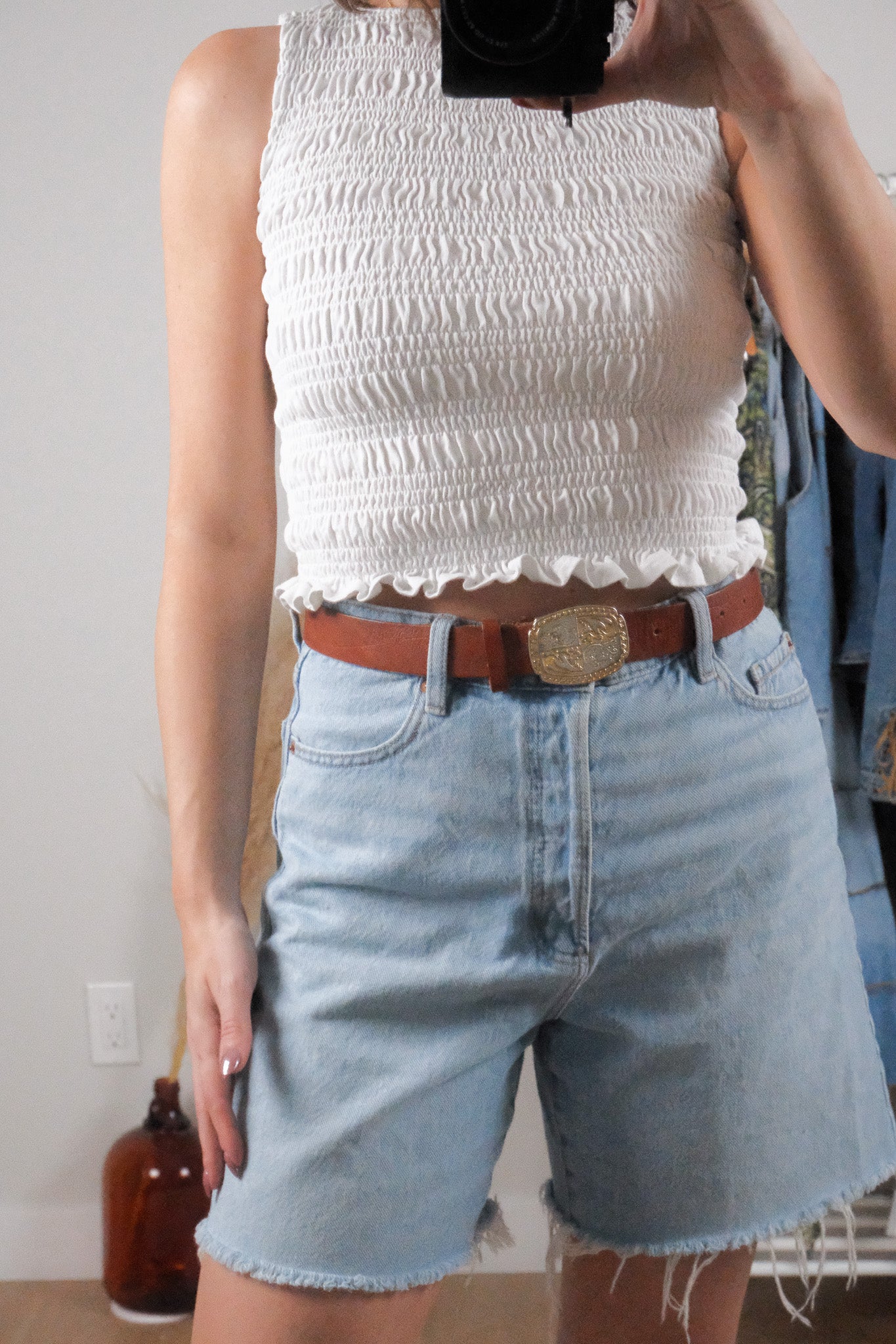 Vintage x Leather Belt (XXS/XS)