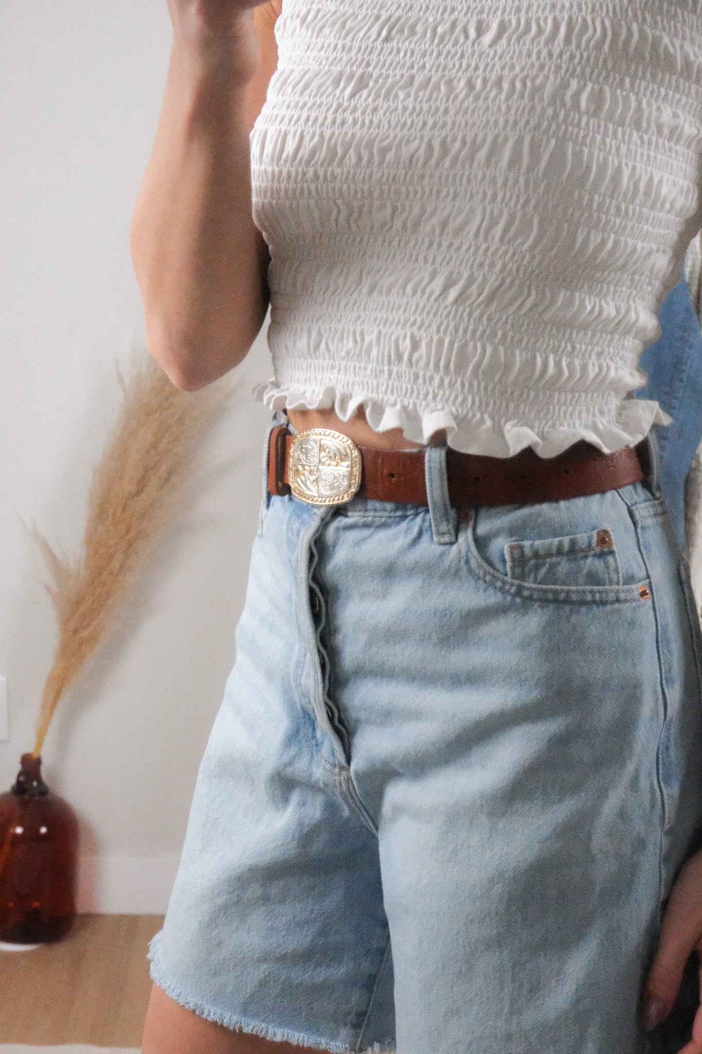 Vintage x Leather Belt (XXS/XS)