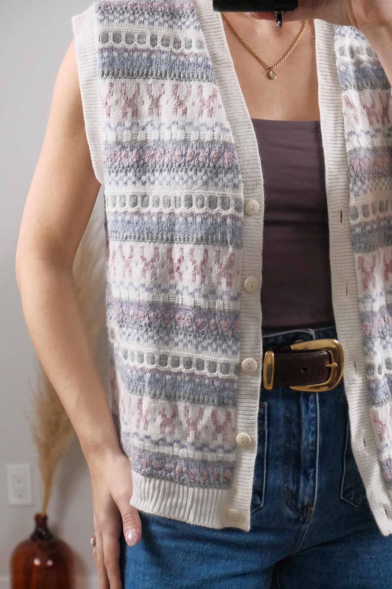 Made in Canada x Vintage x Textured/Patterned Knit (M)