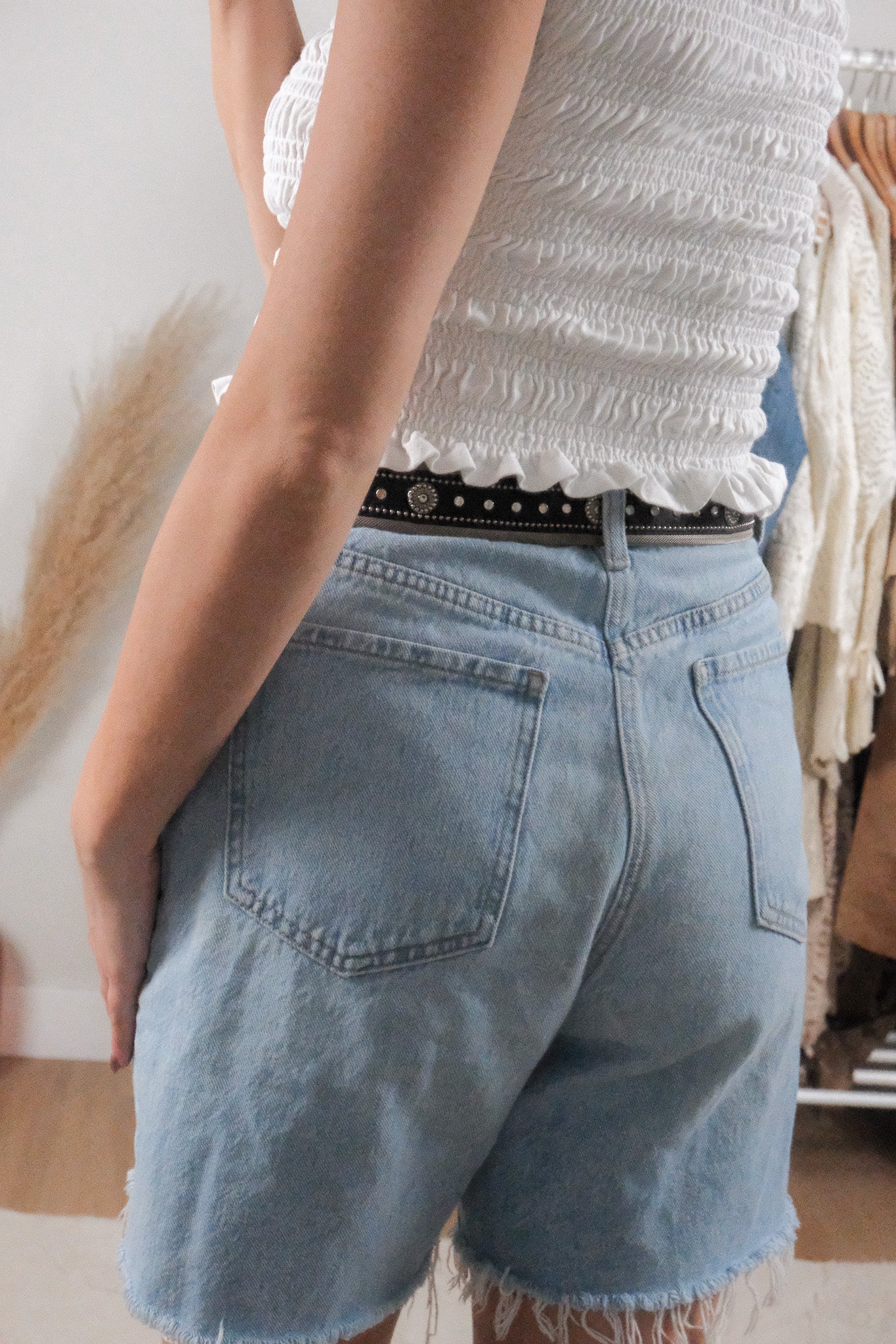 Vintage x Leather/Silver Belt (XS/S)