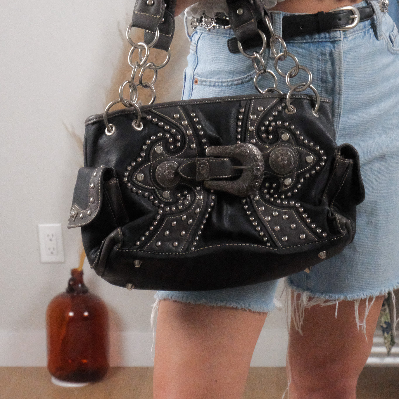 Faux Leather x Buckle Purse