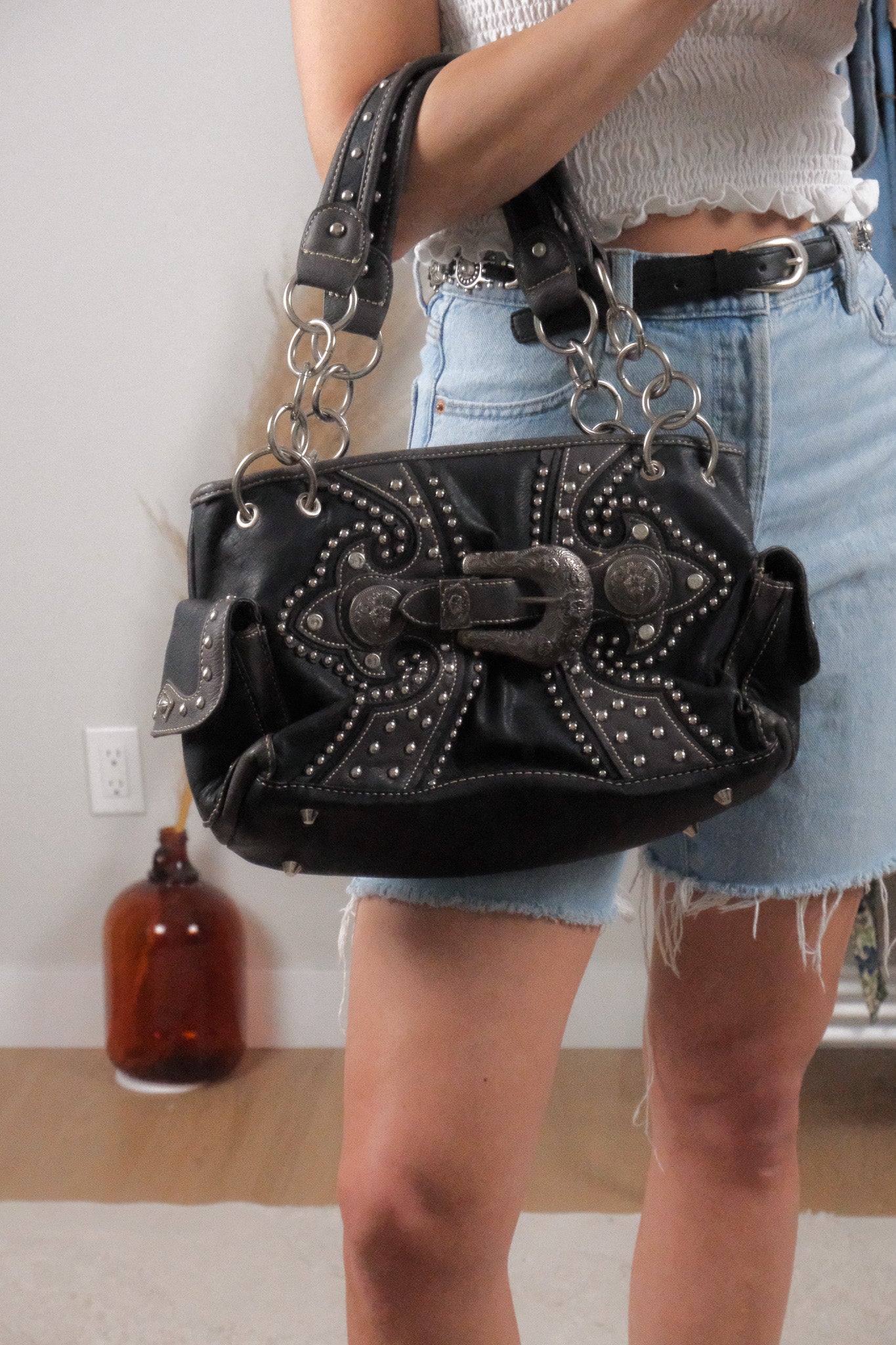 Faux Leather x Buckle Purse