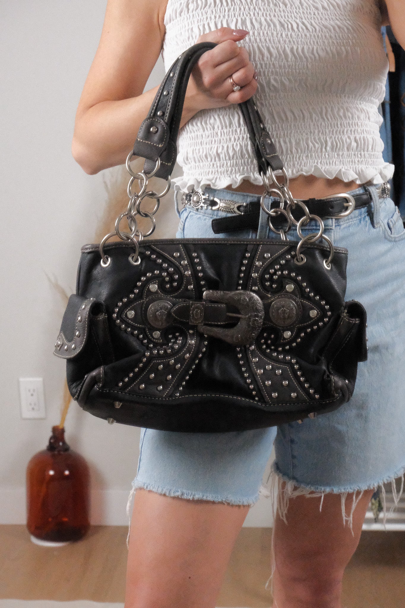 Faux Leather x Buckle Purse