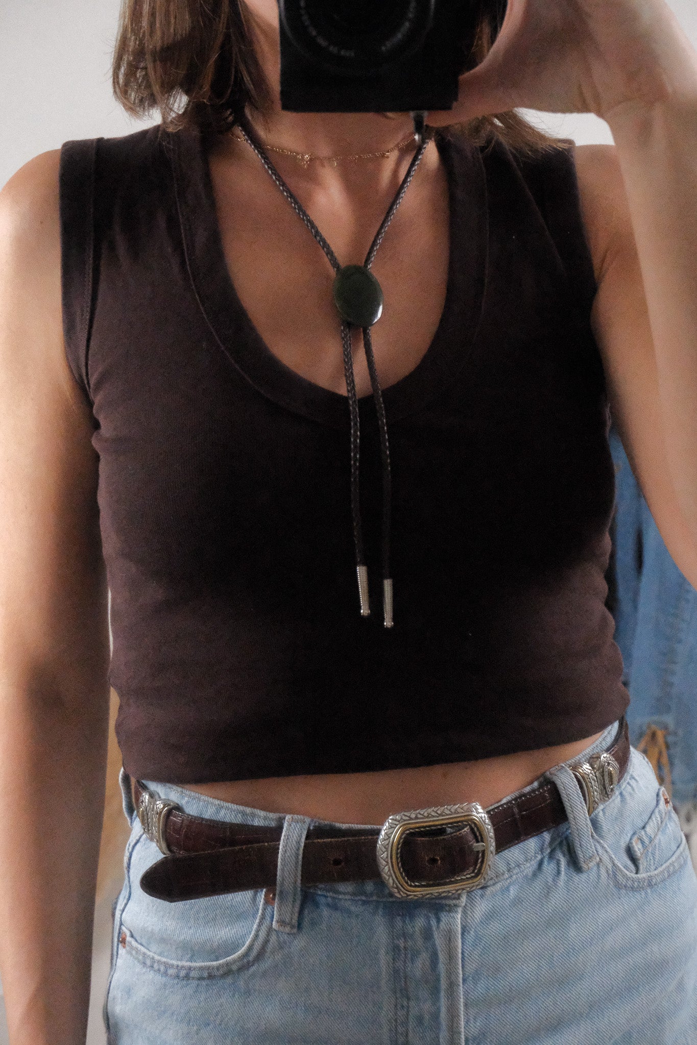 Sourced in Japan x Vintage x Leather Bolo Tie
