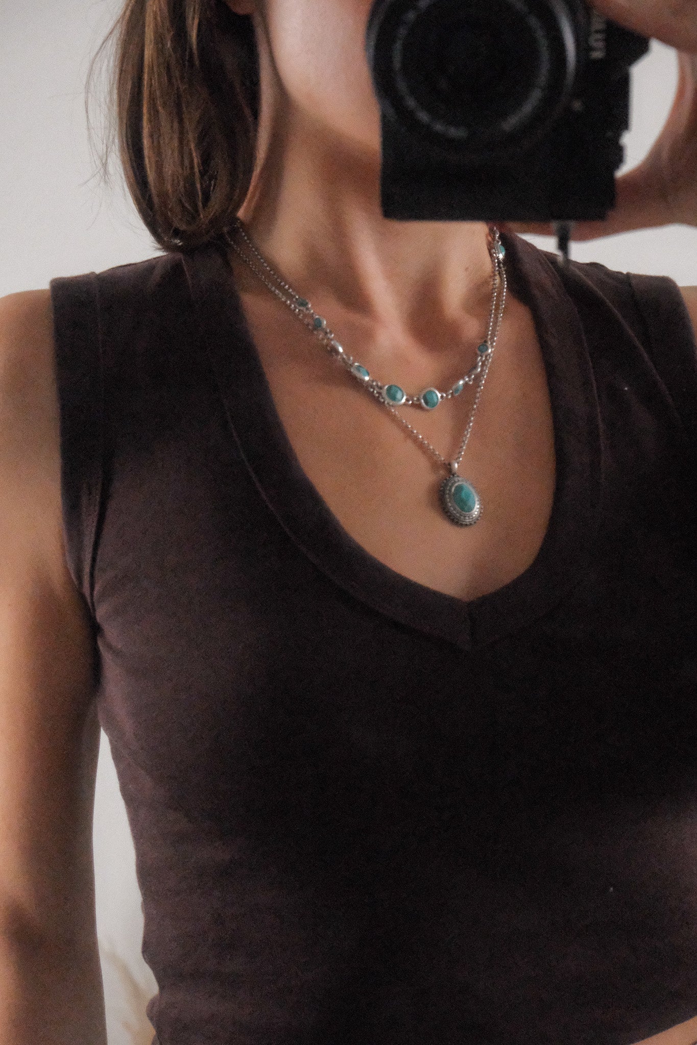 Silver & Turquoise Layered Necklace