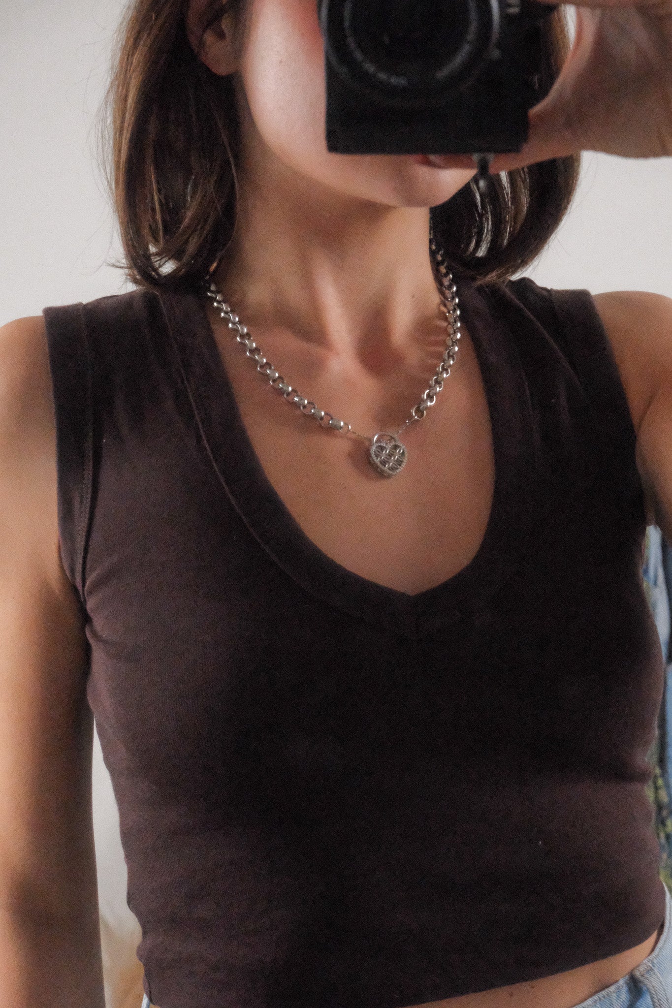 Chunky Heart Locket Necklace