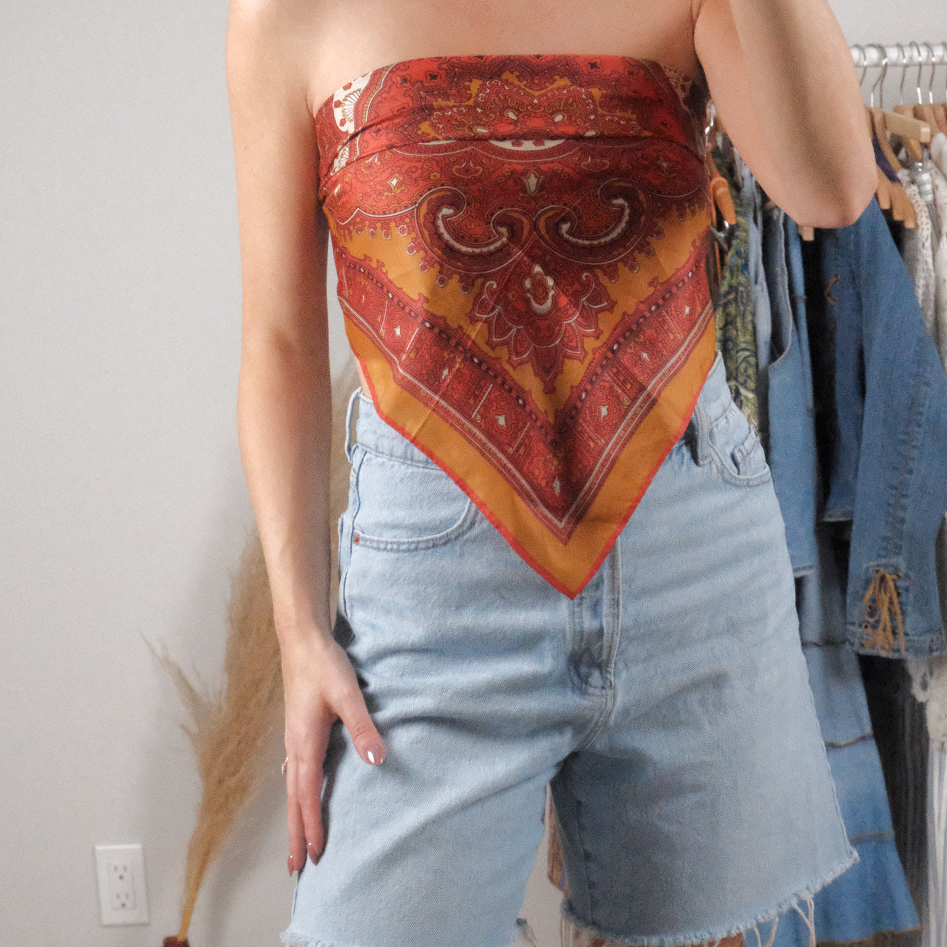 Vintage x Patterned Scarf