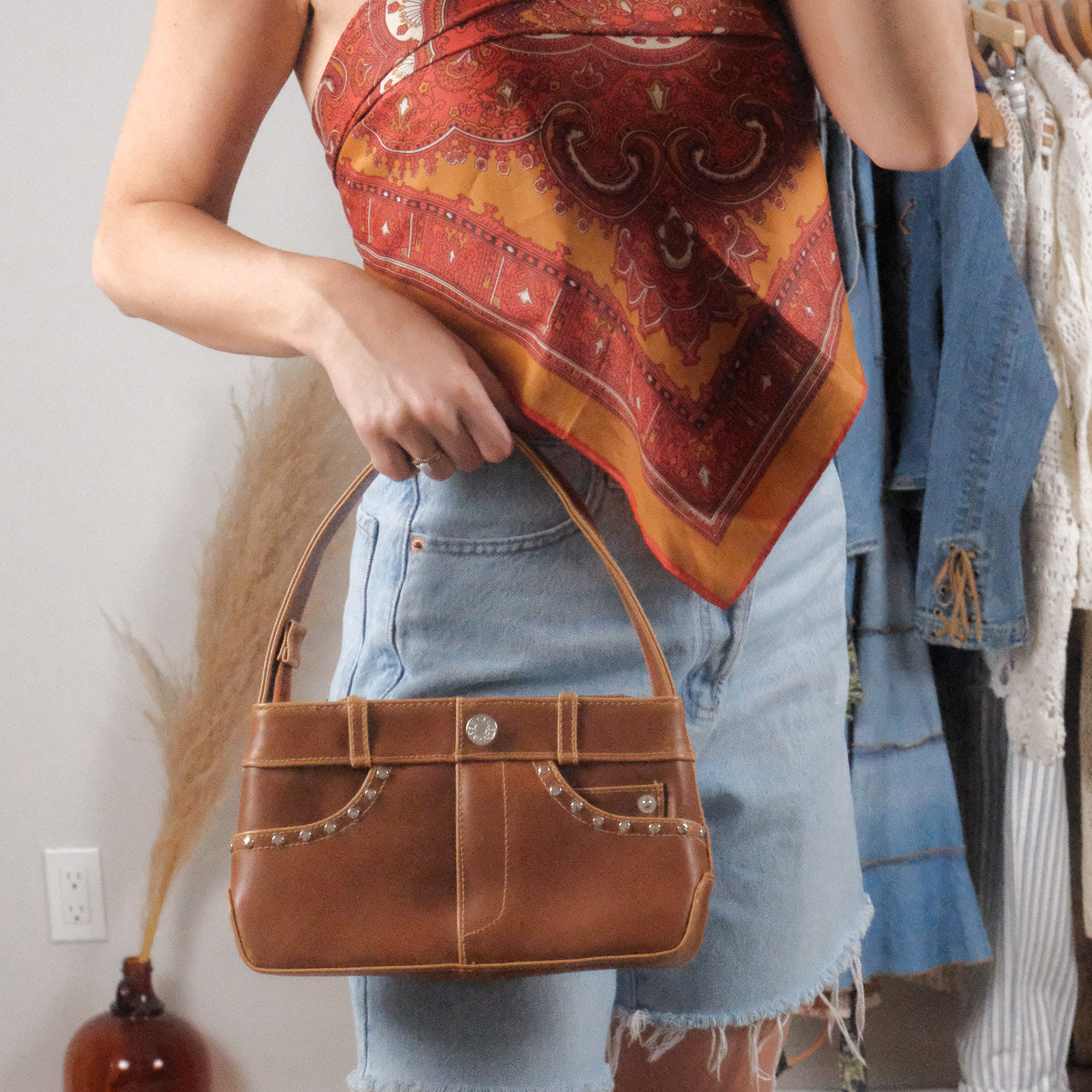 Faux Leather x Jean Pocket Purse
