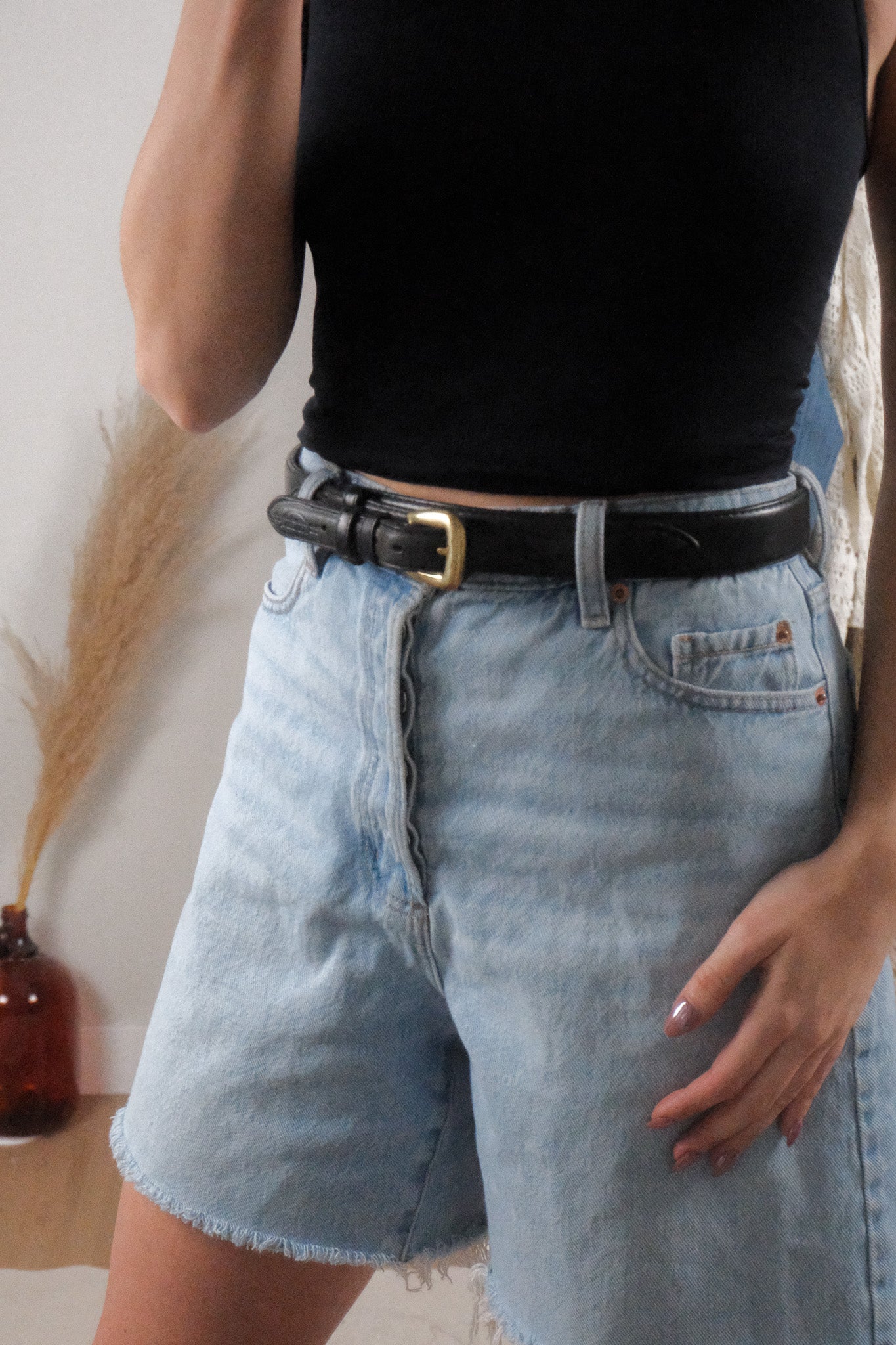 Vintage x Leather Belt (S/M)