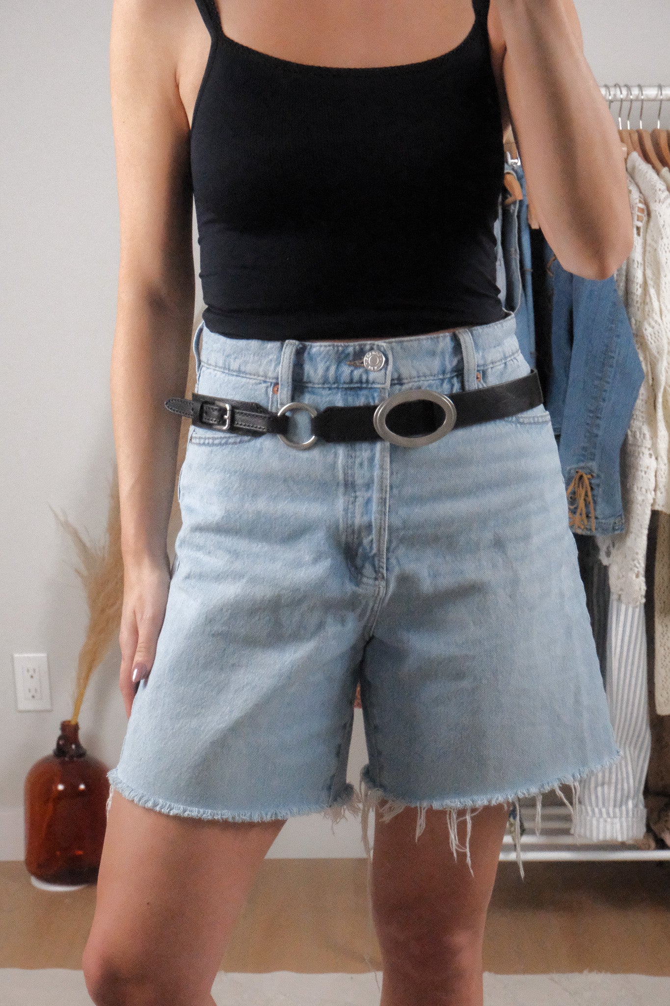 Vintage x Leather O-Ring Belt (S)