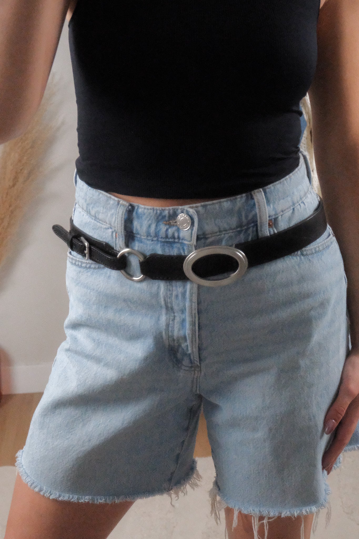 Vintage x Leather O-Ring Belt (S)