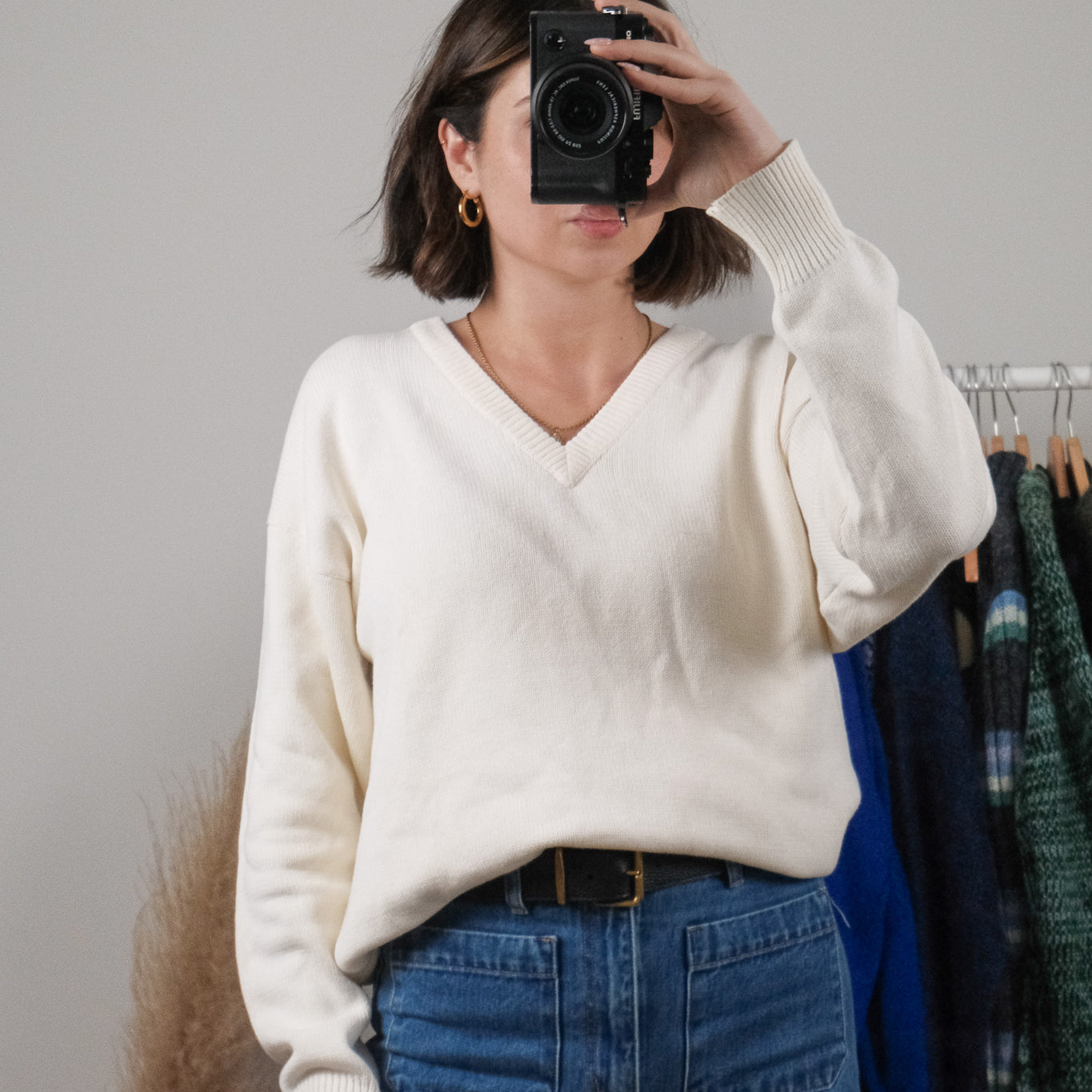 Vintage x Cotton V-Neck (M)