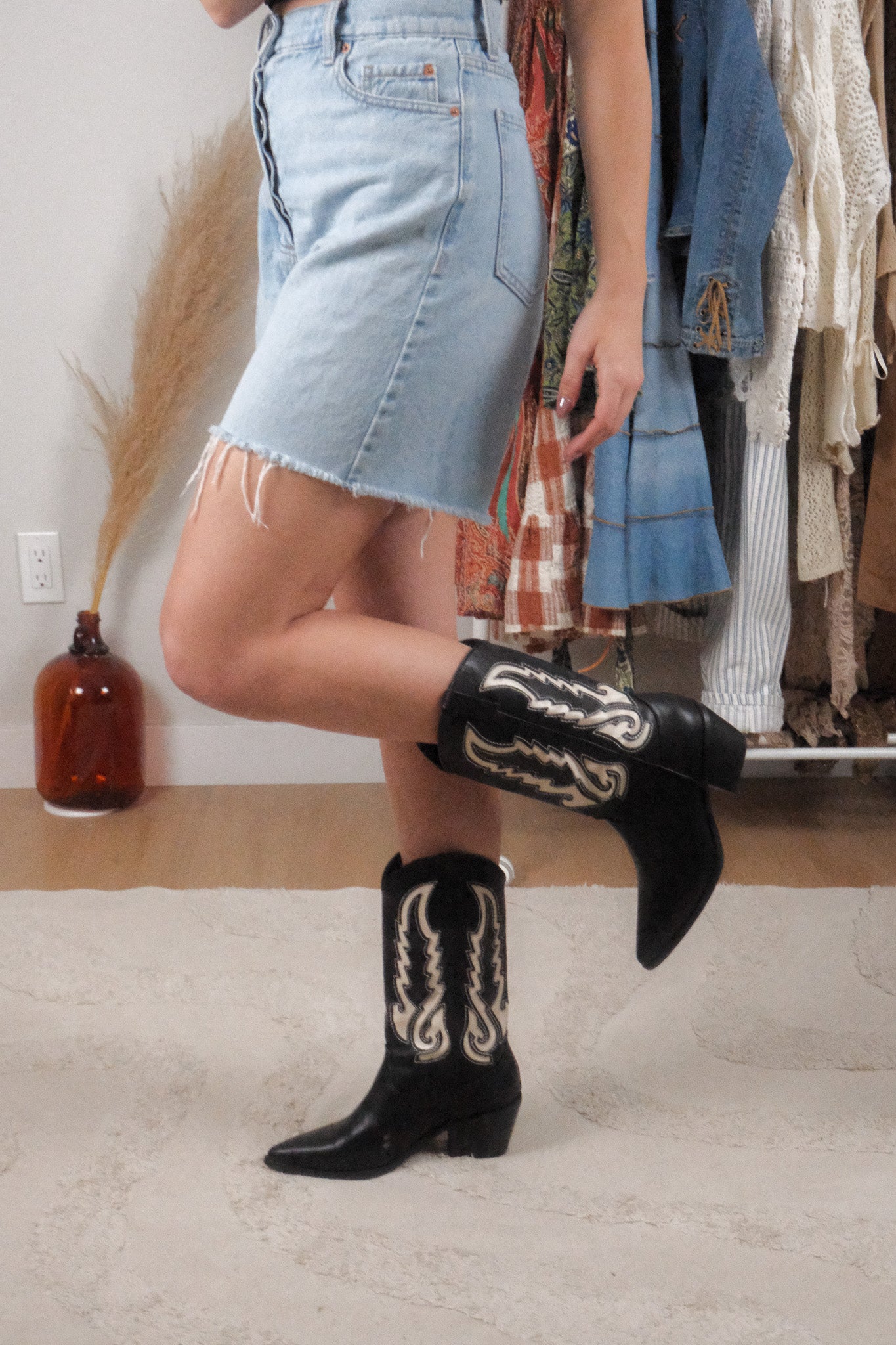 Modern x Faux Leather Boots (7/7.5)