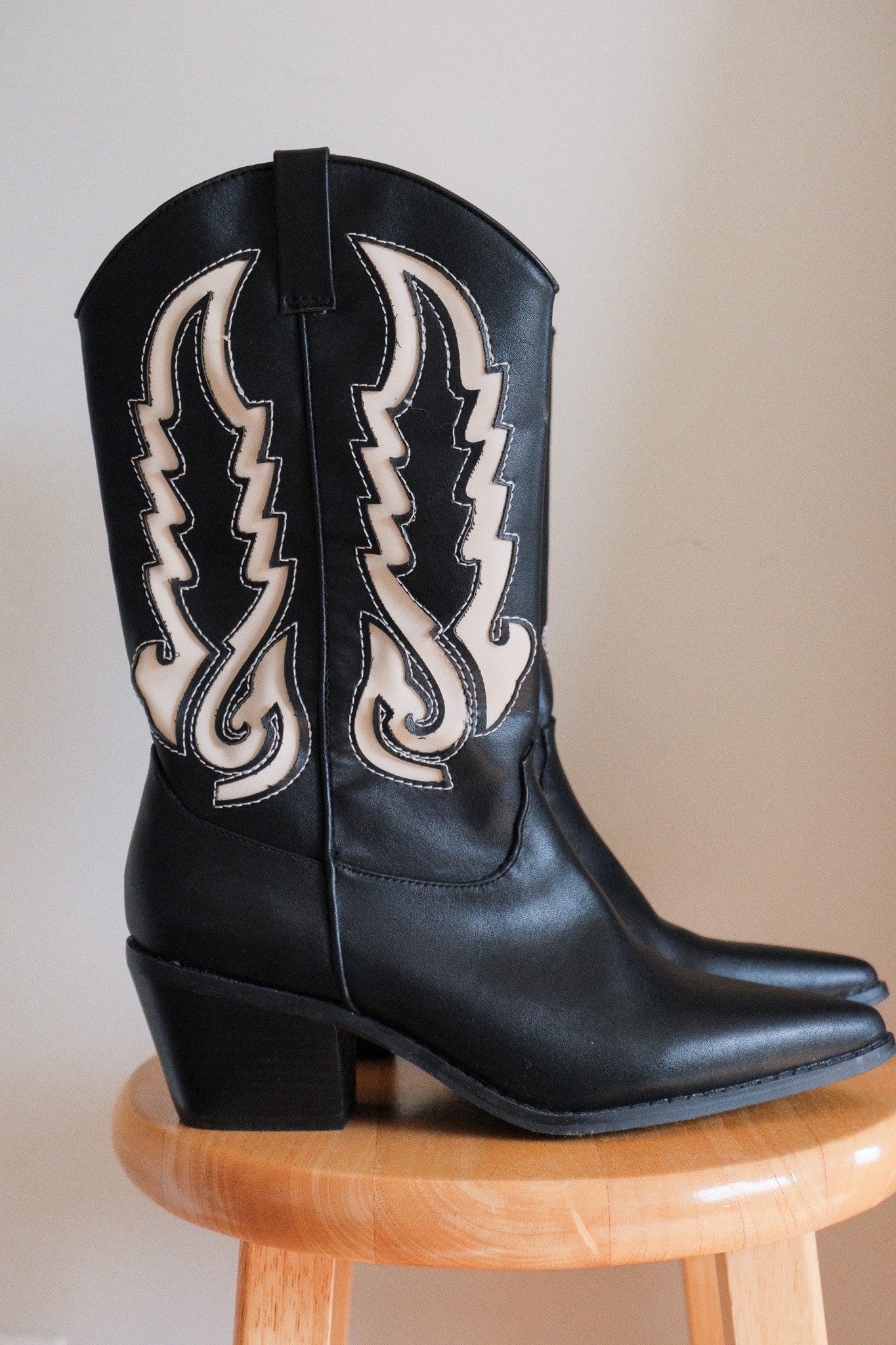 Modern x Faux Leather Boots (7/7.5)