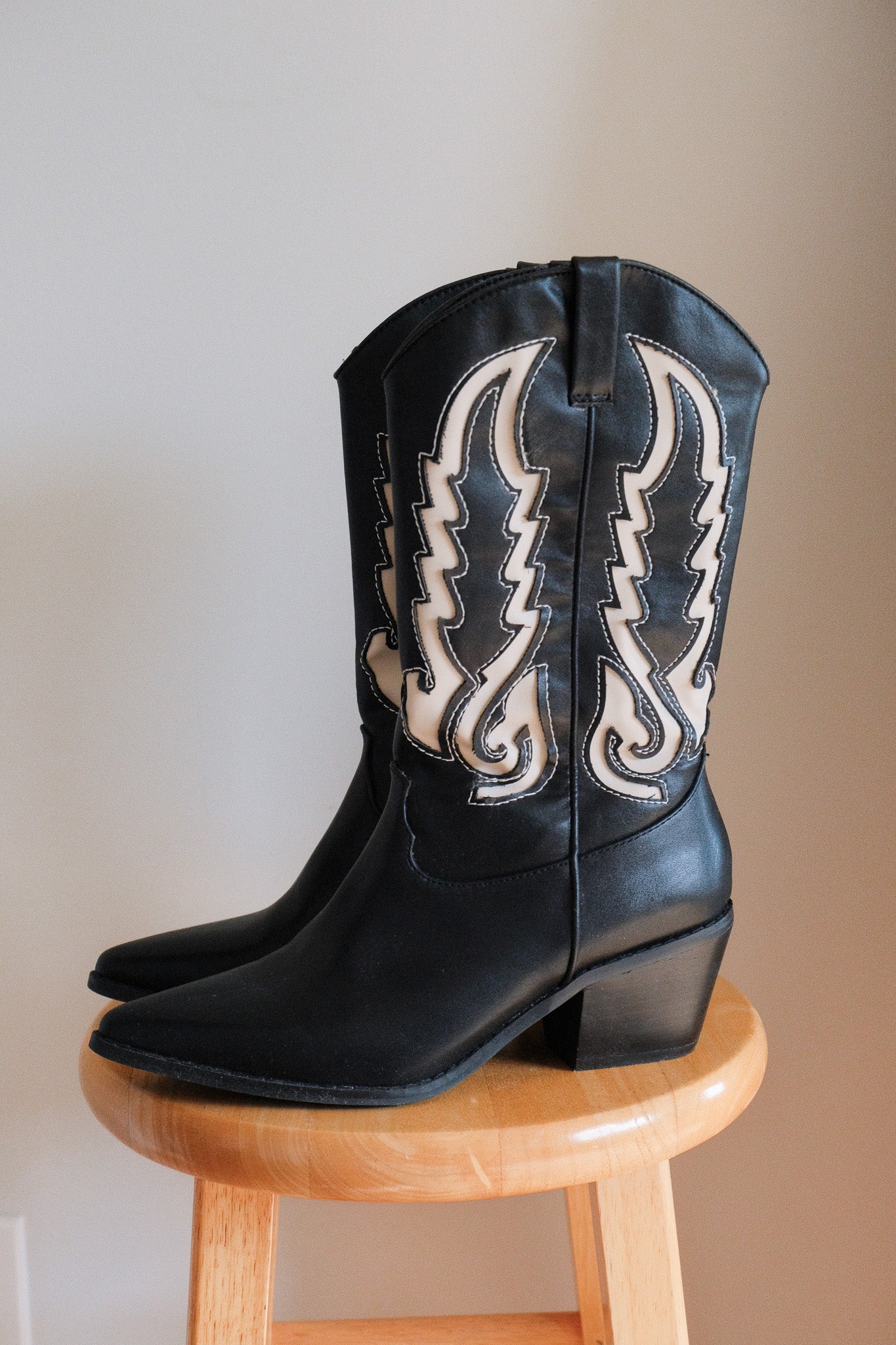 Modern x Faux Leather Boots (7/7.5)