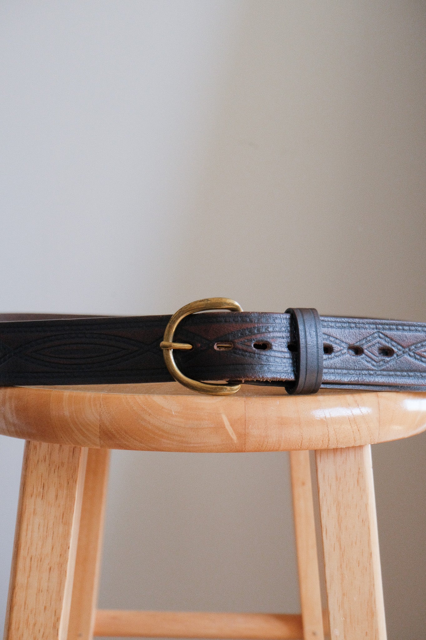 Wrangler x Leather Textured Belt (XL)
