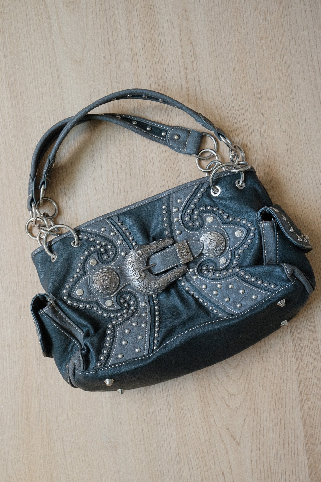 Faux Leather x Buckle Purse