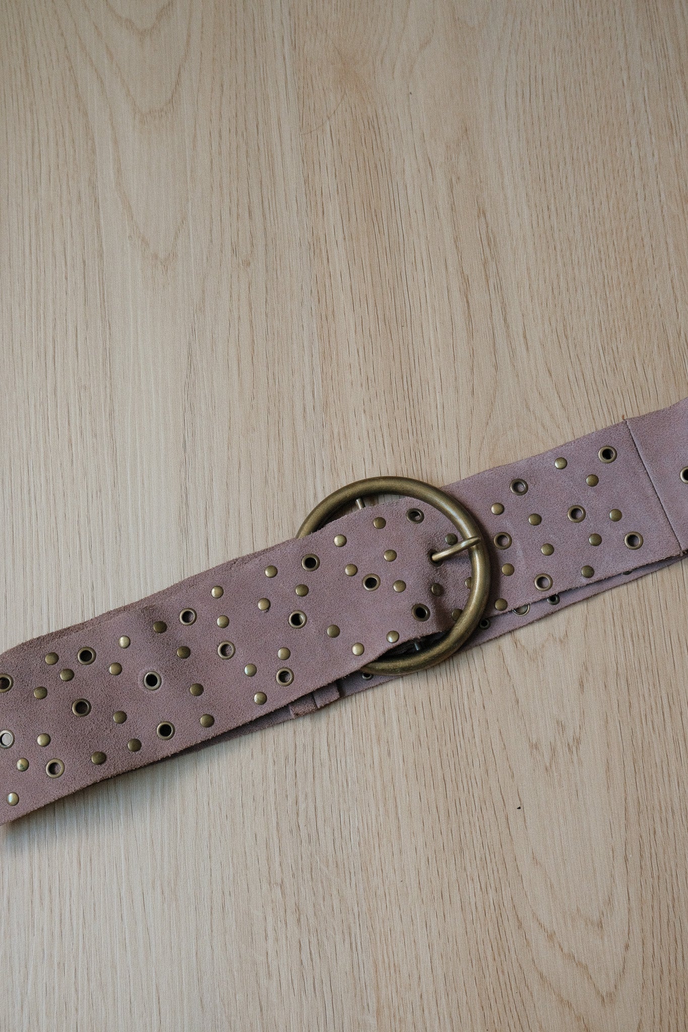 Vintage x Suede Studded Chunky Belt (S/M)