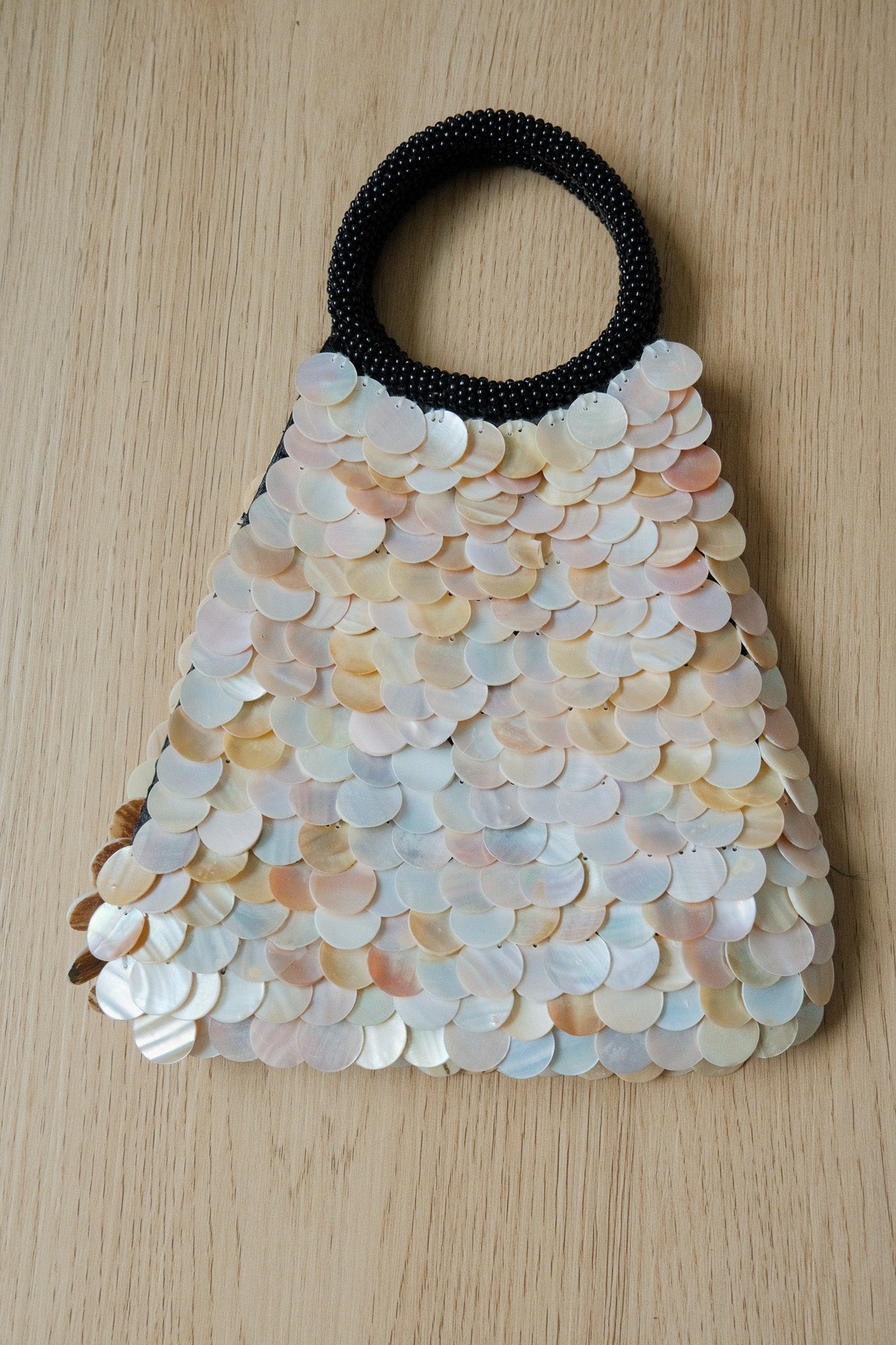 Vintage x Mother of Pearl Shell Beaded Handle Bag