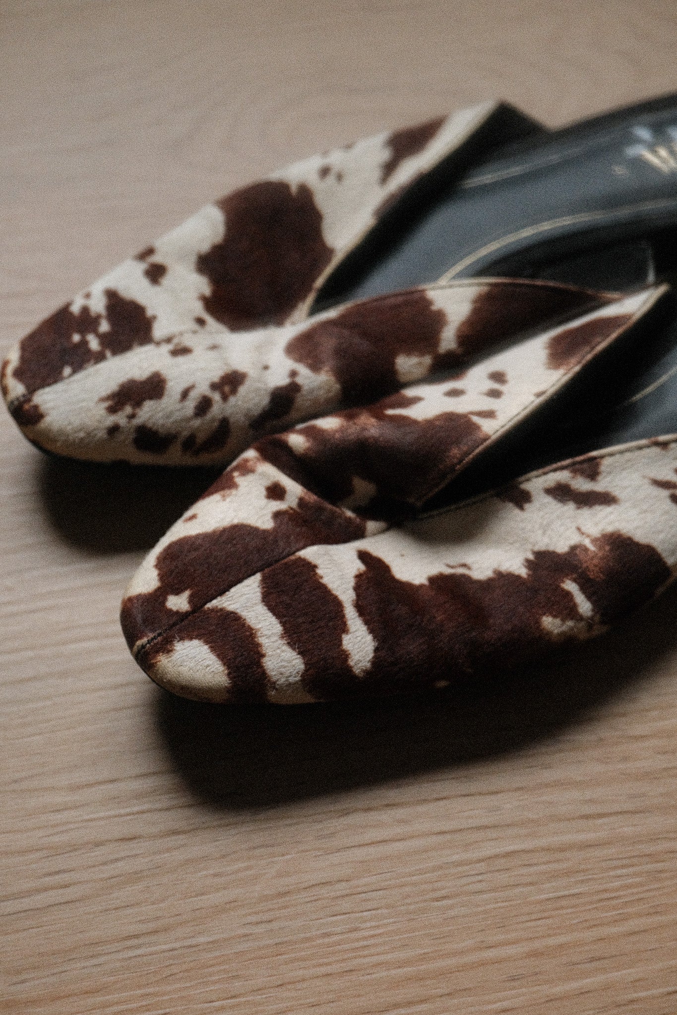 Modern x Leather Cow Print Mules