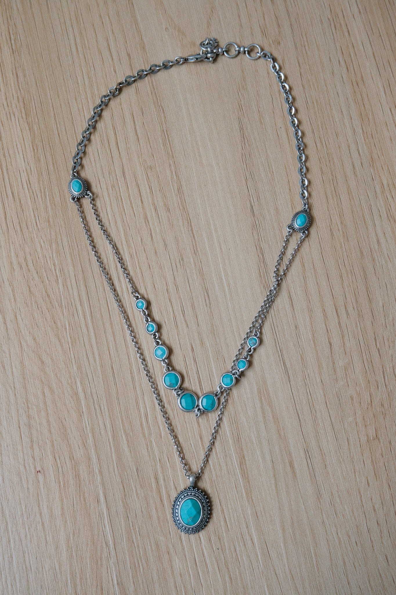 Silver & Turquoise Layered Necklace