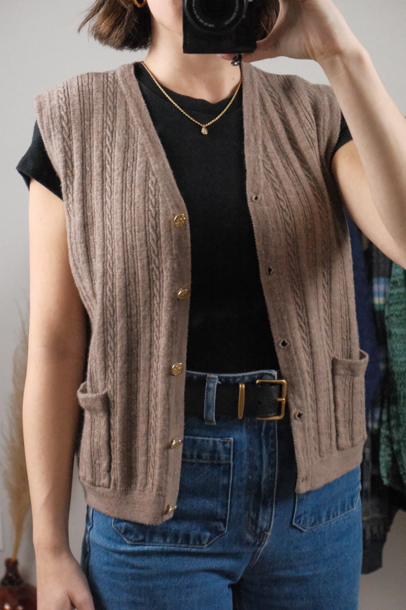 Vintage x Wool Textured Vest (M)