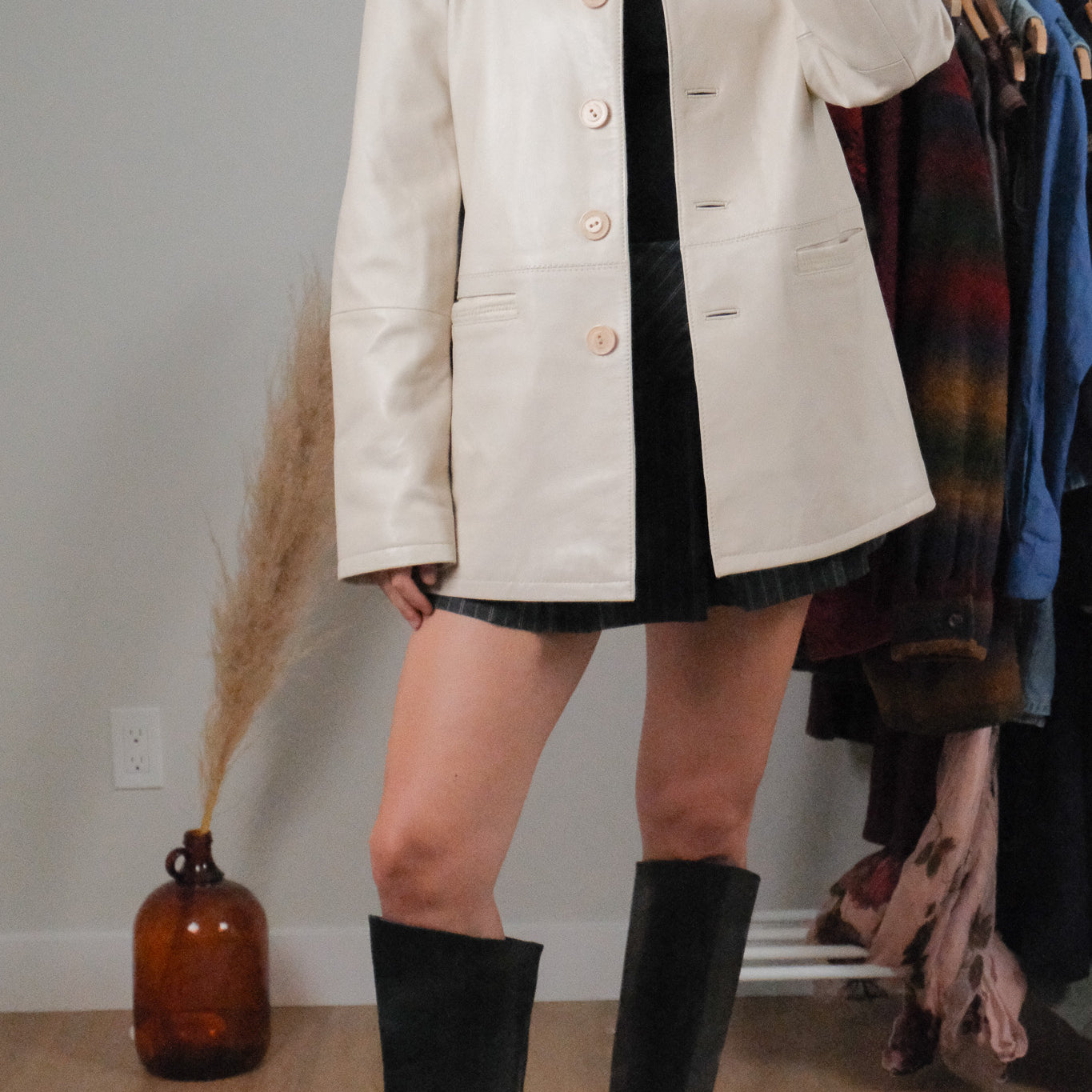 Vintage x Leather Jacket (6-10)