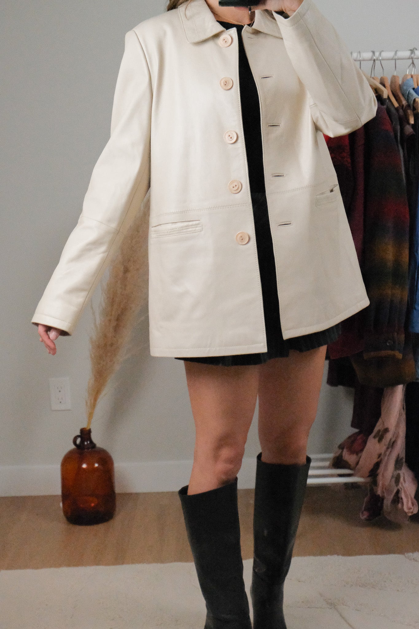 Vintage x Leather Jacket (6-10)