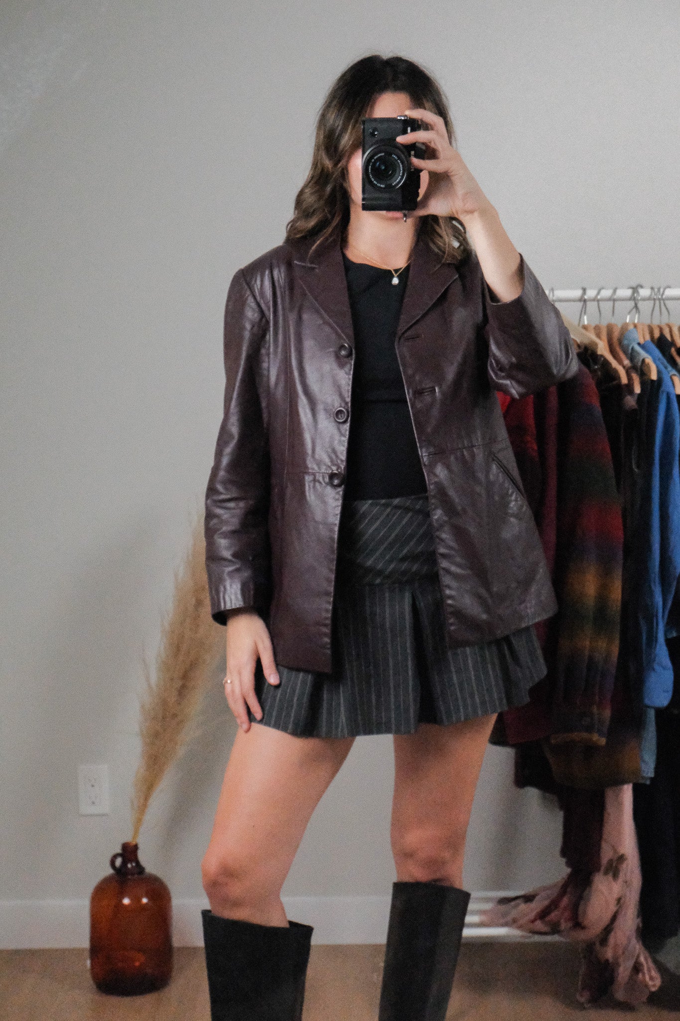 Vintage x Leather Blazer (S)