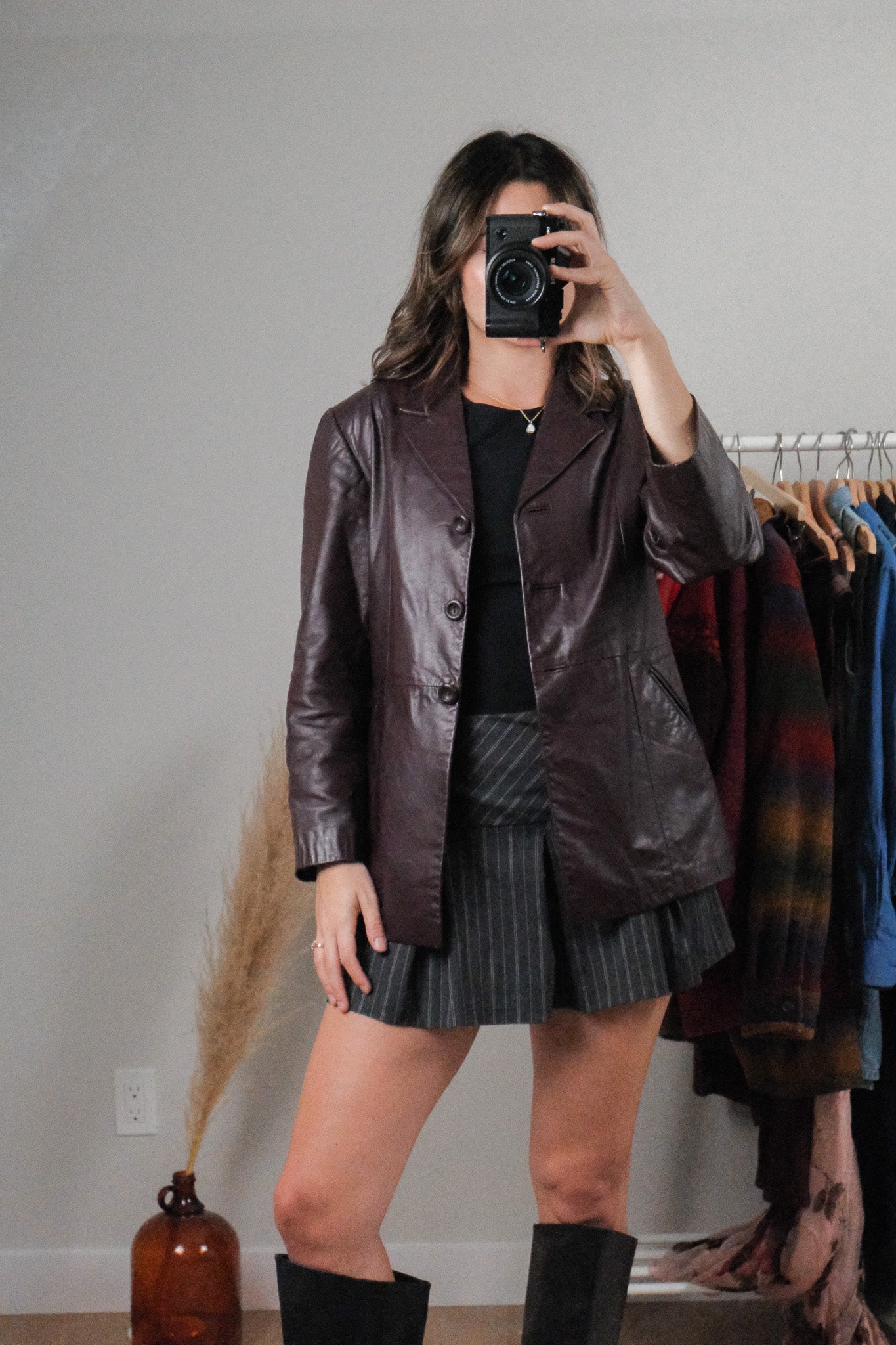 Vintage x Leather Blazer (S)