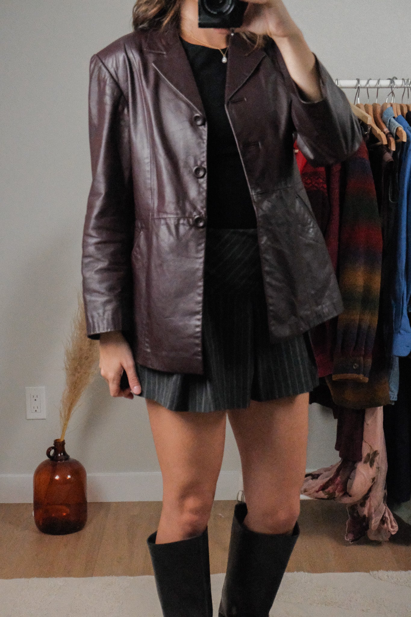 Vintage x Leather Blazer (S)
