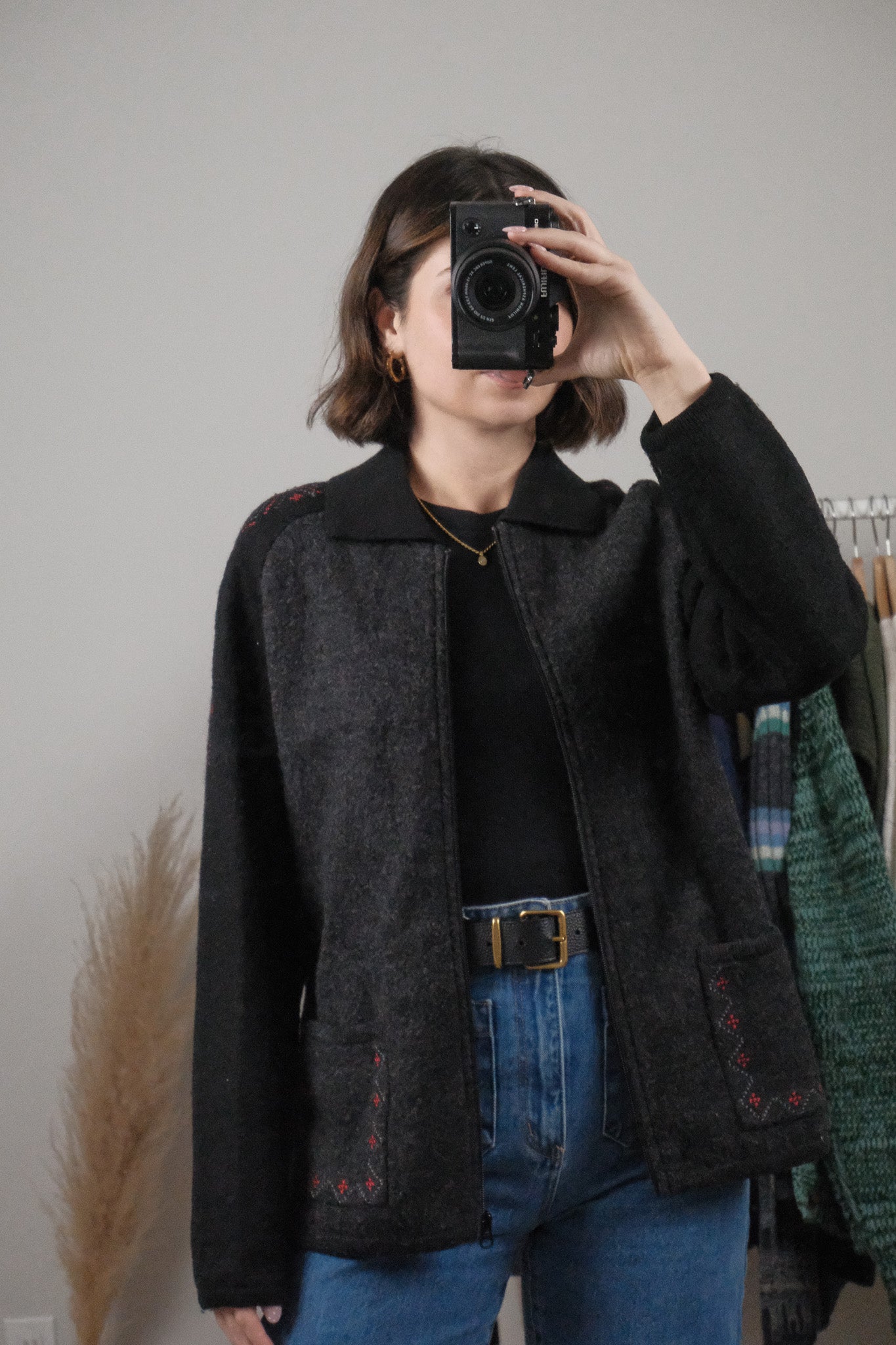 Vintage x Woolrich Wool Embroidered Zip Up (M/L)