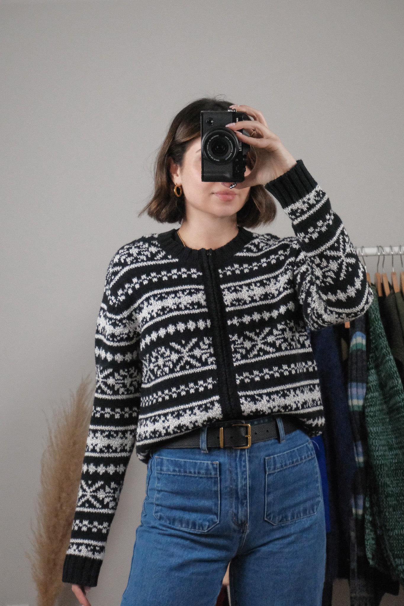 Vintage x Patterned Zip Up (M)