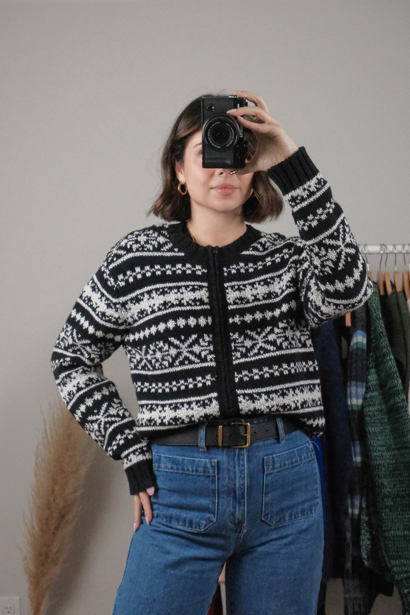 Vintage x Patterned Zip Up (M)