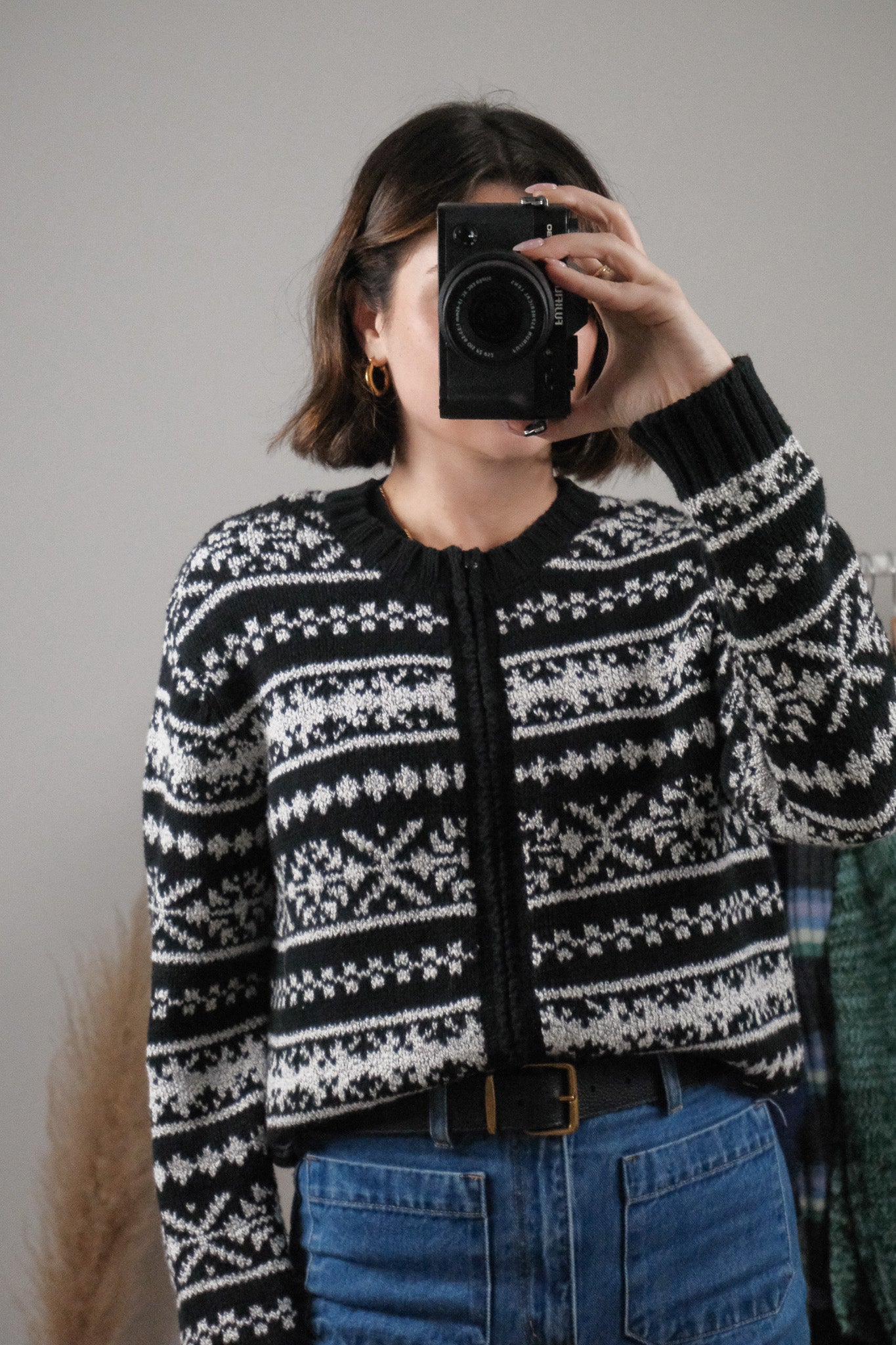 Vintage x Patterned Zip Up (M)