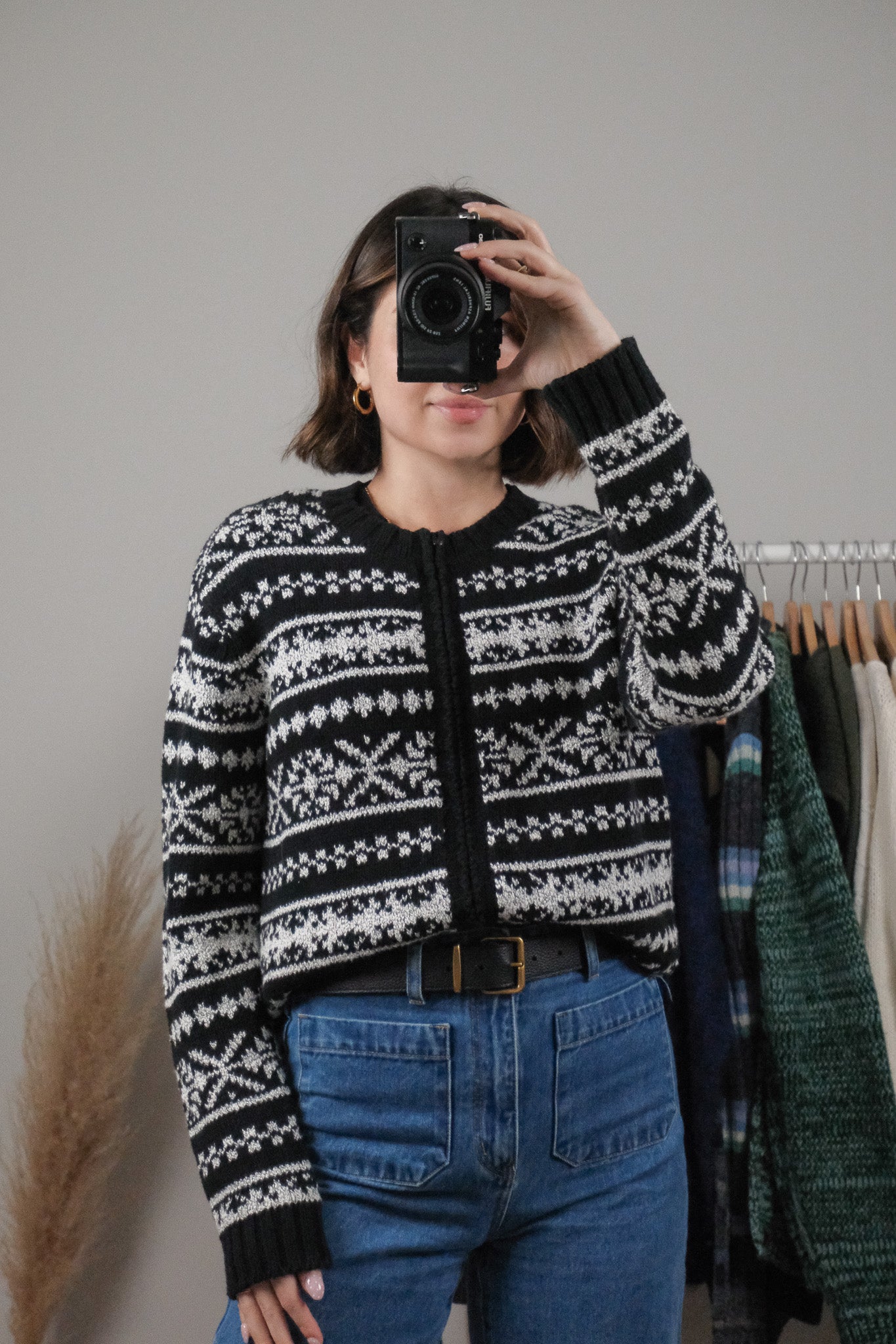 Vintage x Patterned Zip Up (M)