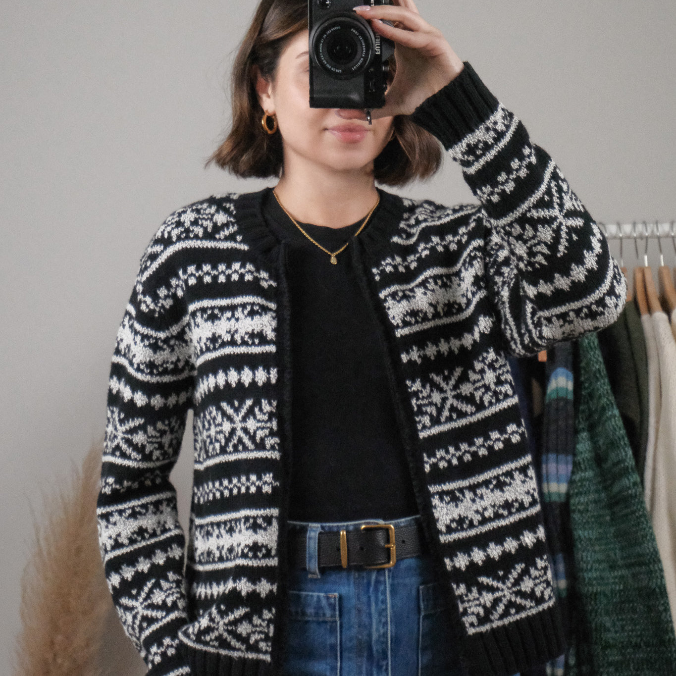 Vintage x Patterned Zip Up (M)