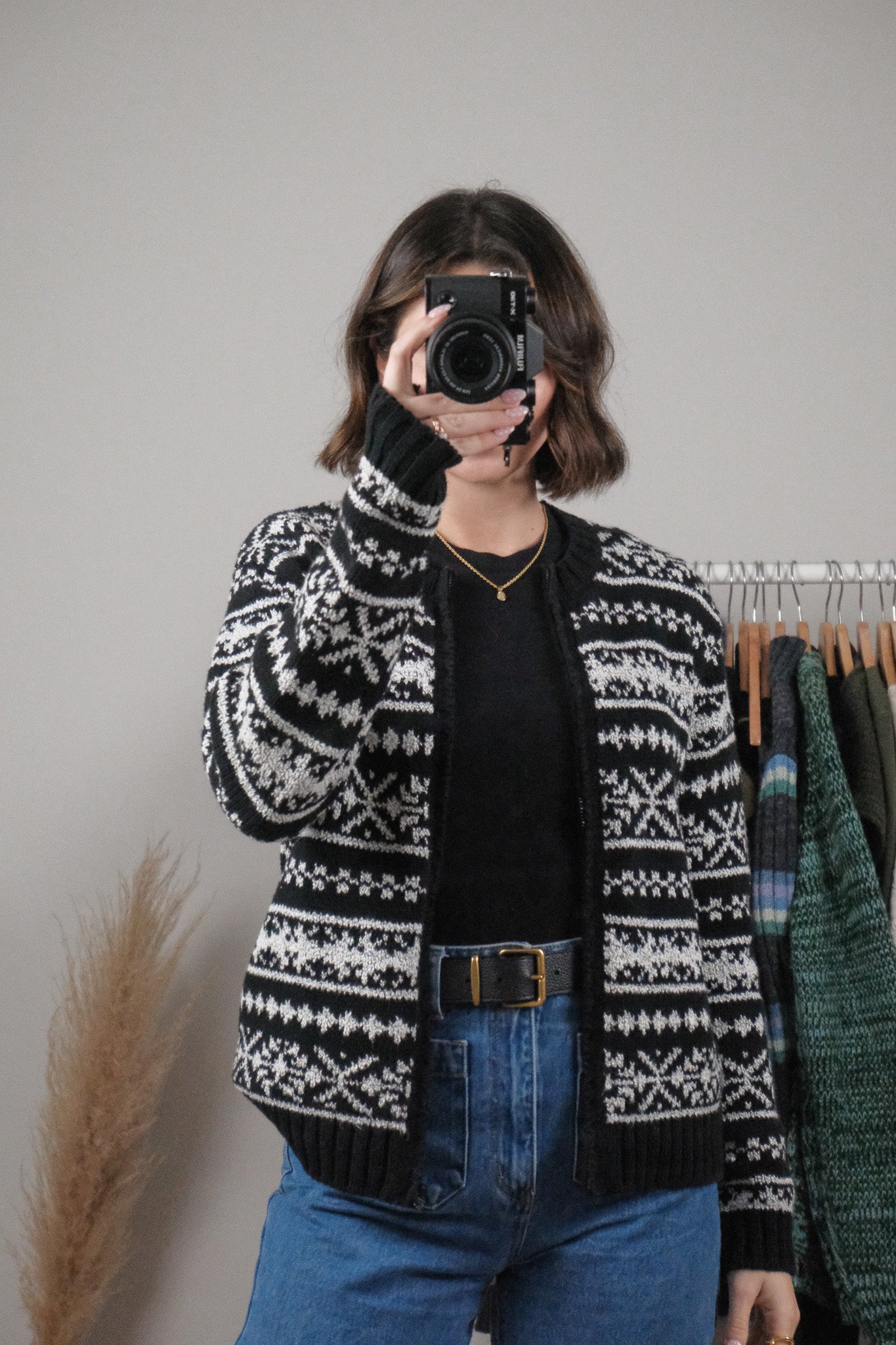 Vintage x Patterned Zip Up (M)