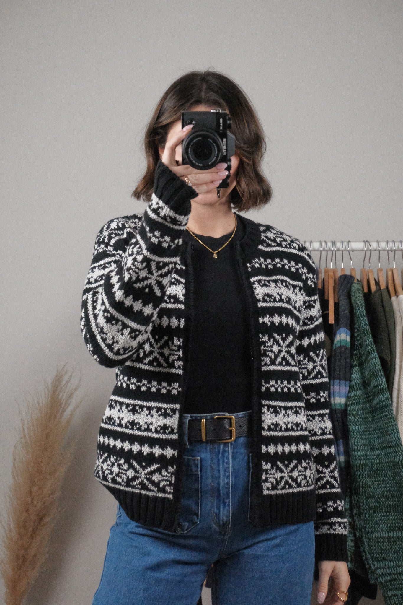 Vintage x Patterned Zip Up (M)