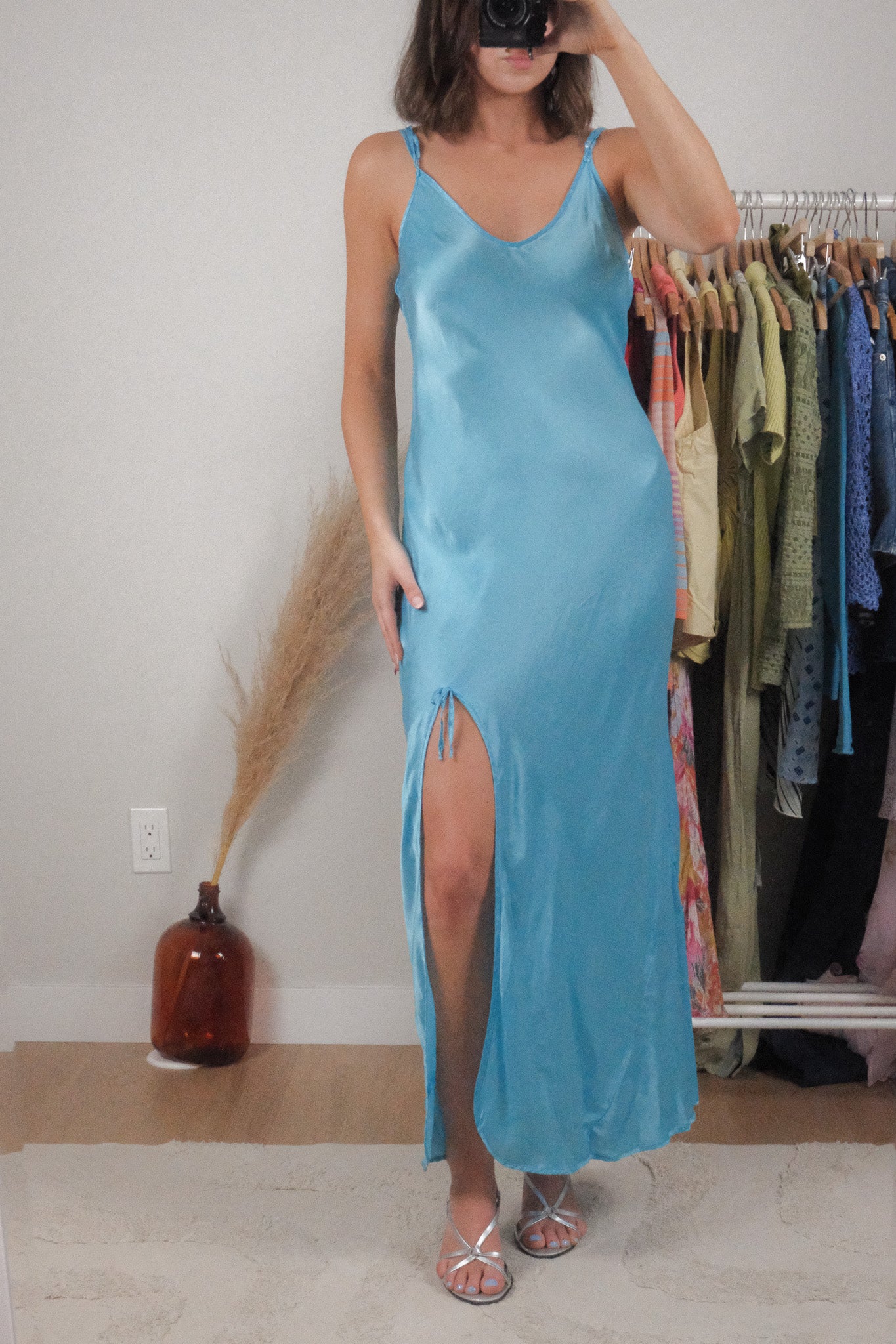 Vintage x 100% Silk Slip Dress (M-L)