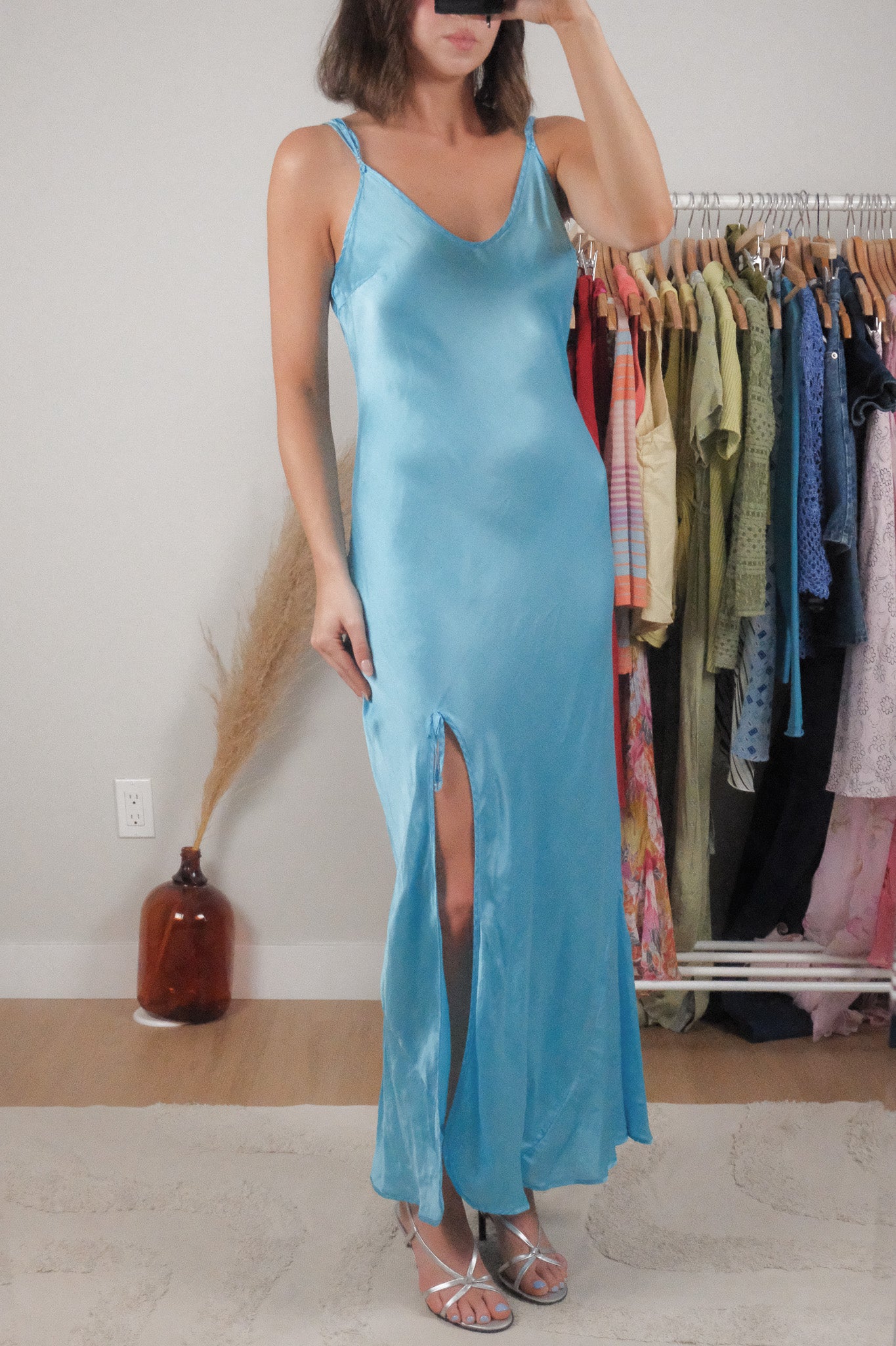 Vintage x 100% Silk Slip Dress (M-L)