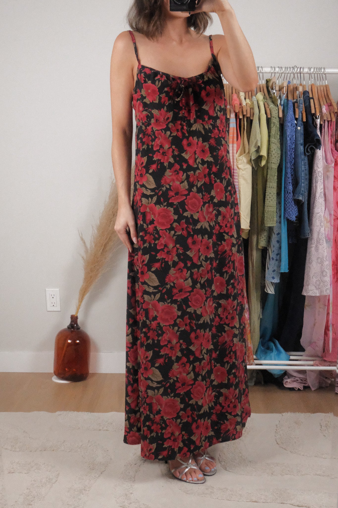 Vintage x Floral Maxi Dress (L)