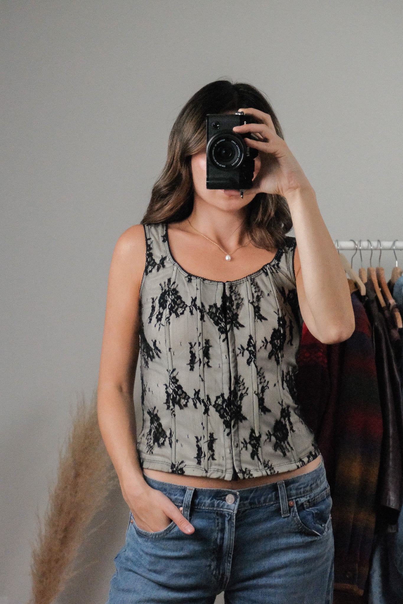 Vintage x Corset Mesh Top (S)
