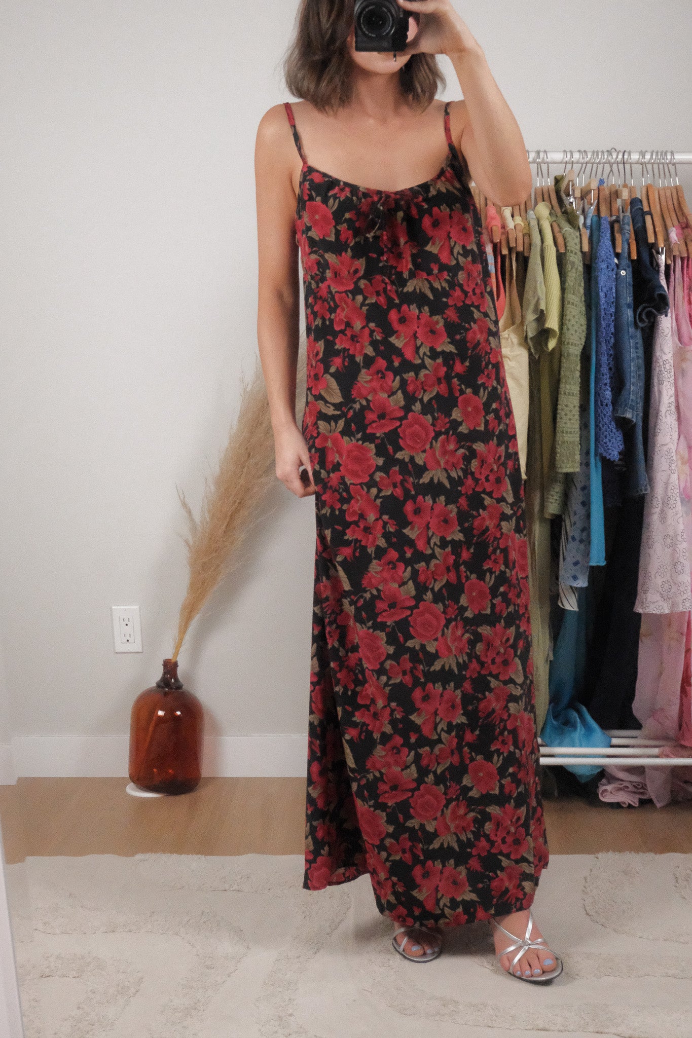 Vintage x Floral Maxi Dress (L)